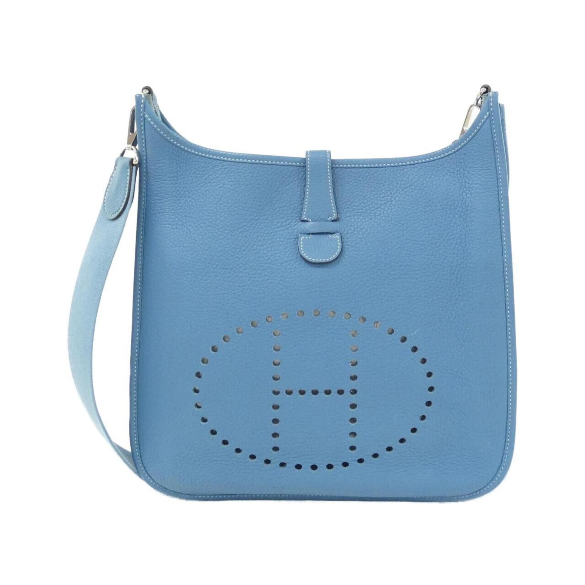 Hermes Blue Jean Taurillon Clemence Leather Shoulder Bag (Pre-Owned)