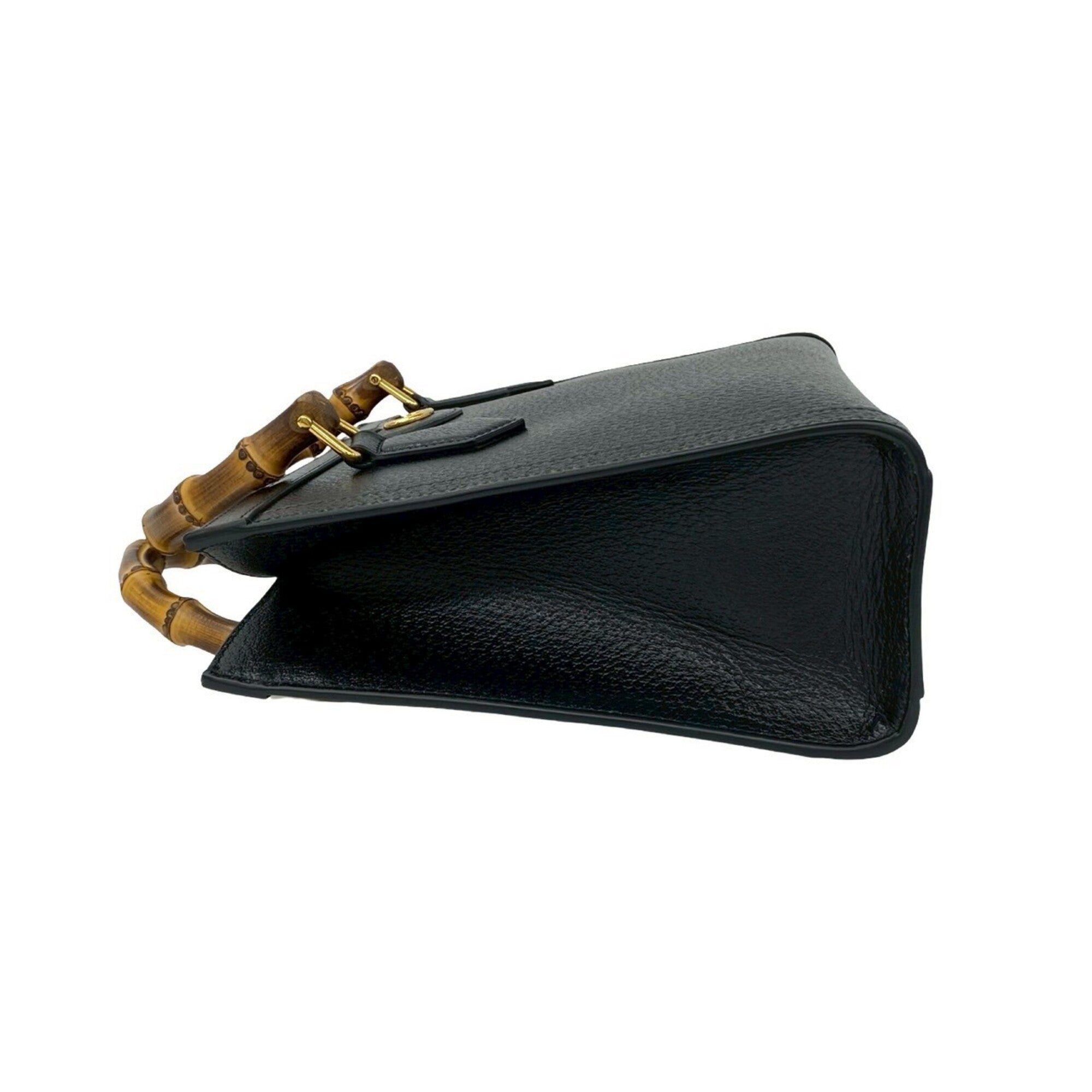 Gucci Black Leather Handbag Shoulder Bag (Pre-Owned)