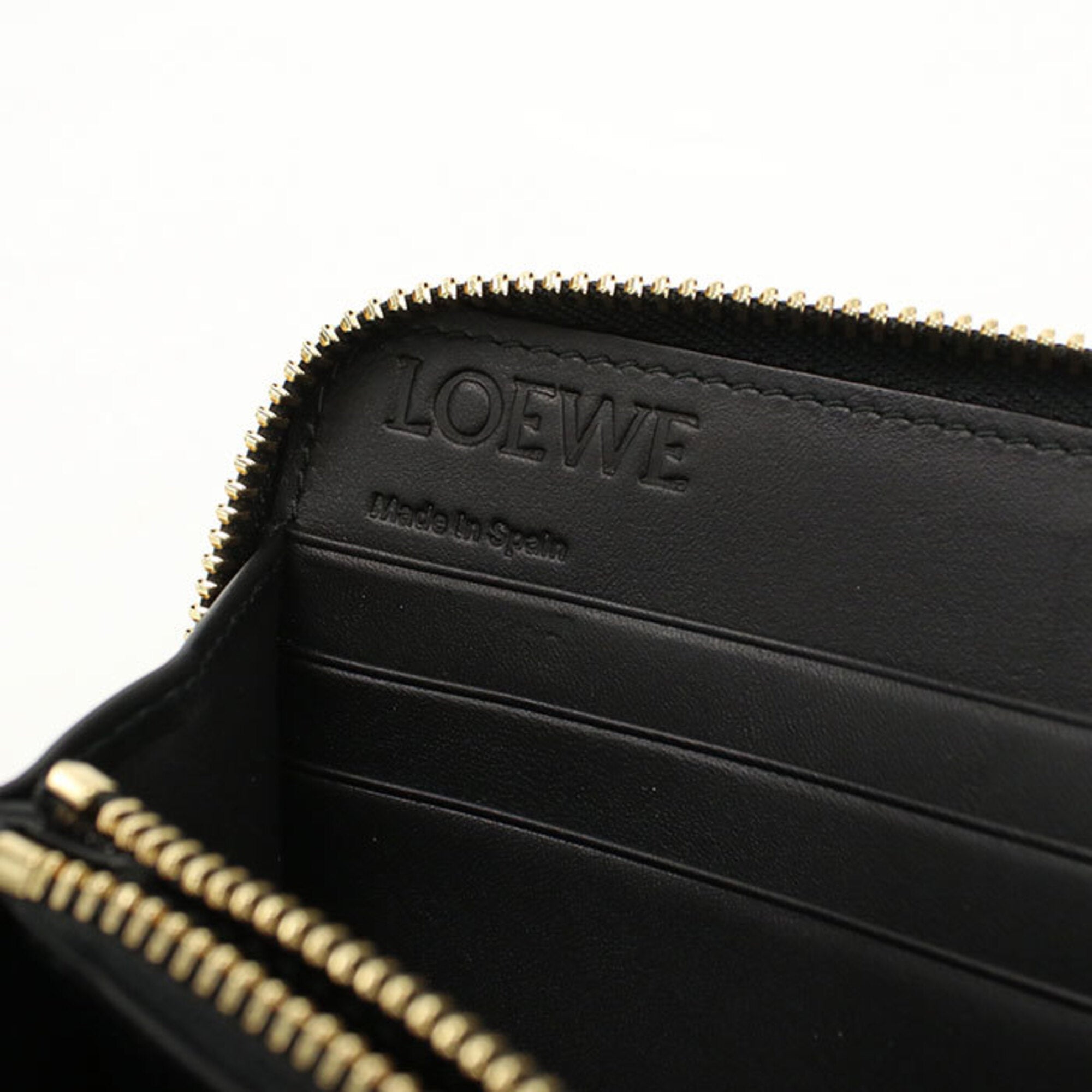 Loewe Black Leather Long Wallet (Bi-Fold) (Pre-Owned)