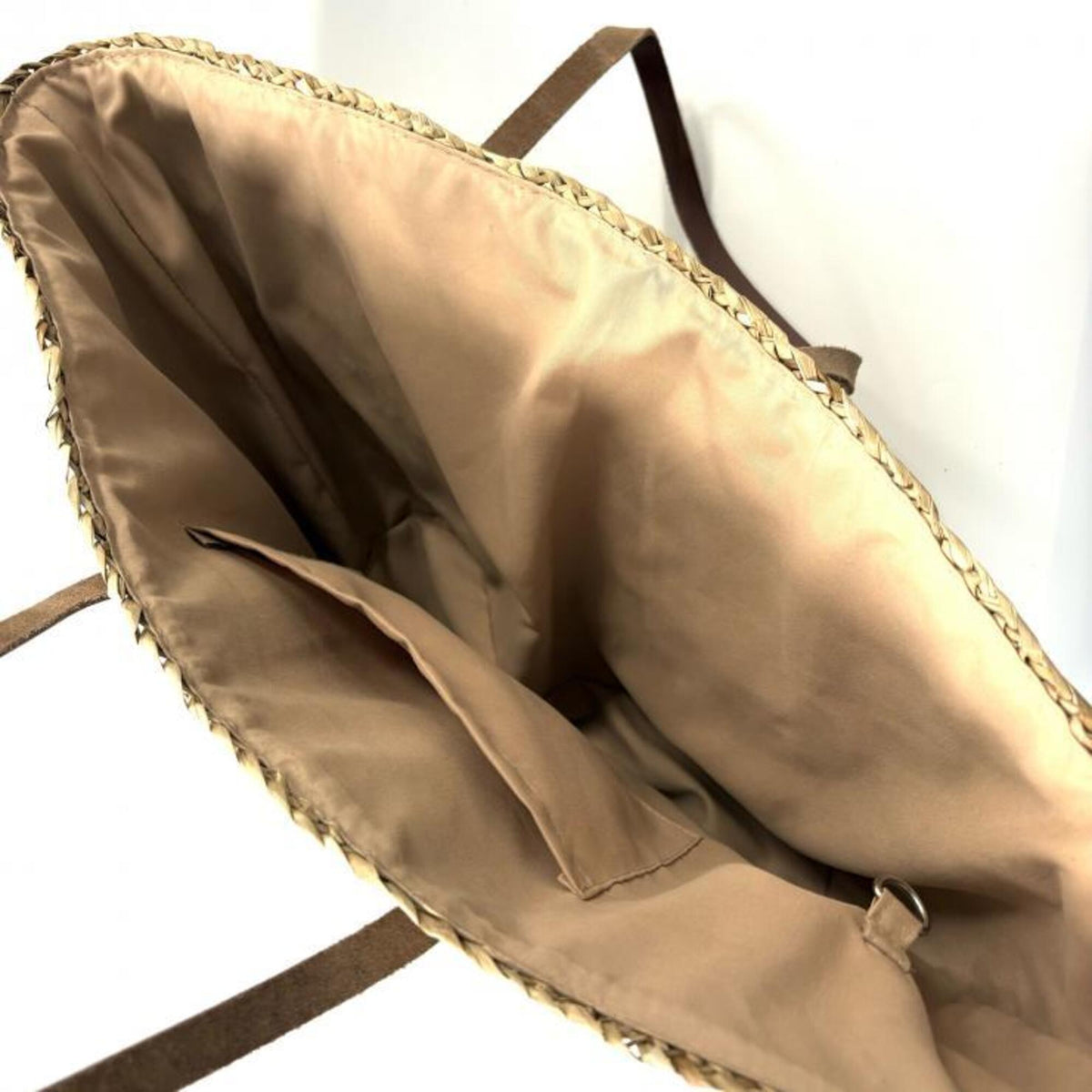 Bvlgari Brown Raffia Leather Tote Bag (Pre-Owned)