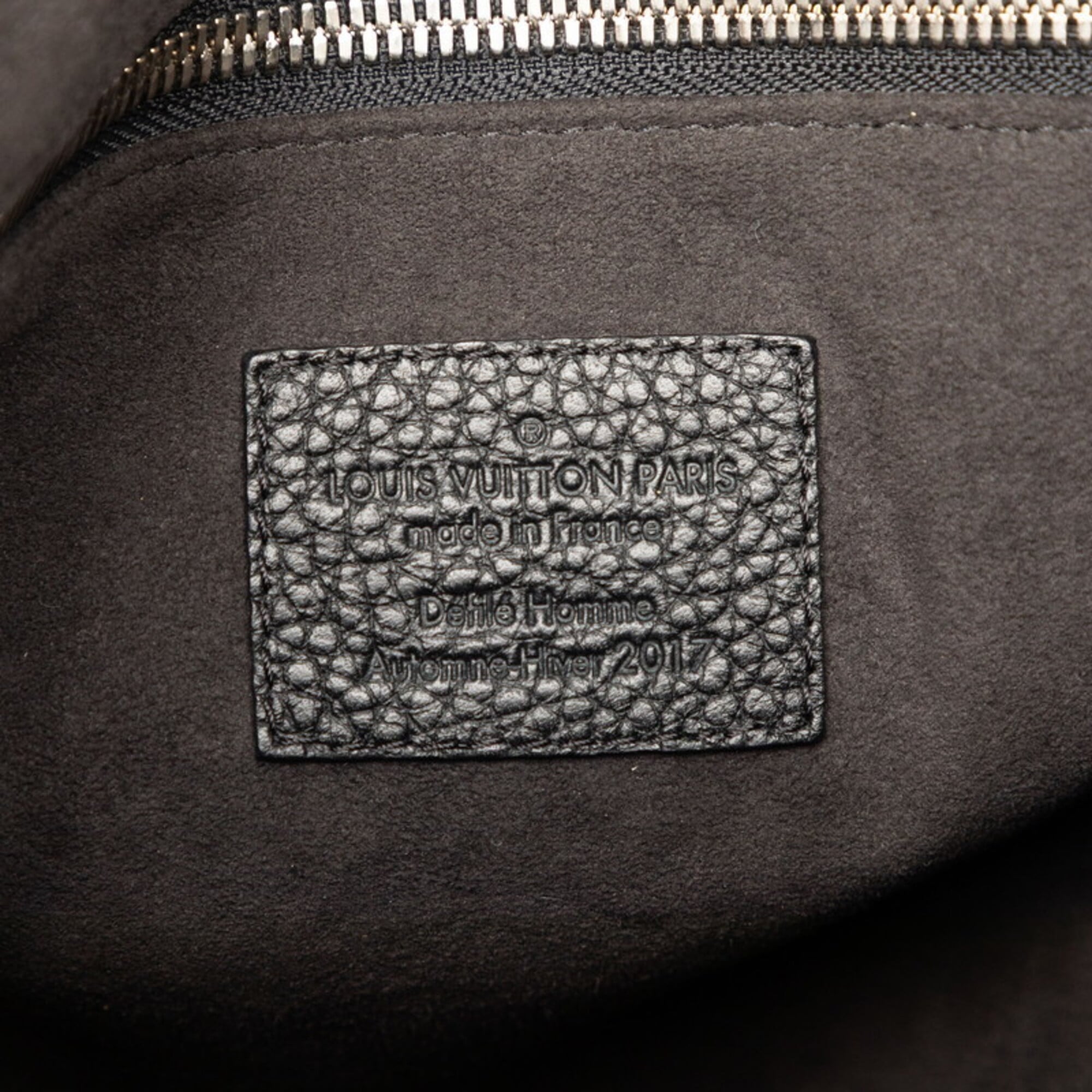 Louis Vuitton Black Leather Shoulder Bag Tote Bag (Pre-Owned)