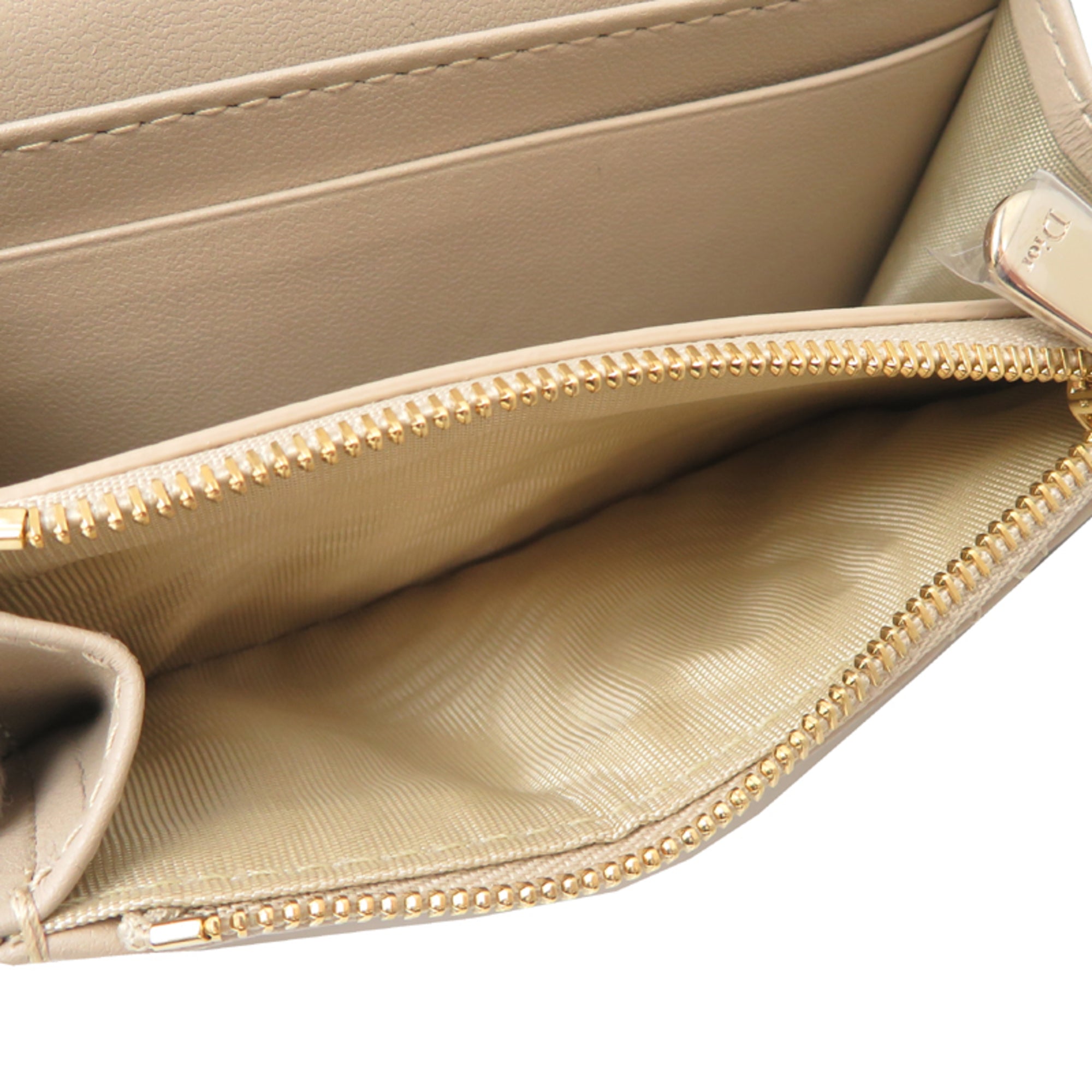 Christian Dior Beige Leather Coin Purse/Coin Case (Pre-Owned)