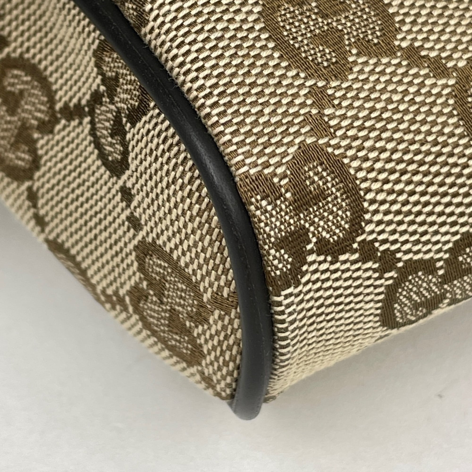 Gucci Brown Gg Canvas Leather Fanny Pack Sling Bag (Pre-Owned)