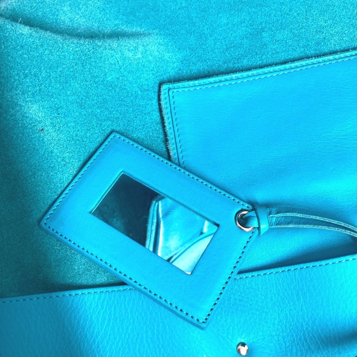 Louis Vuitton Blue Leather Shoulder Bag Tote Bag (Pre-Owned)
