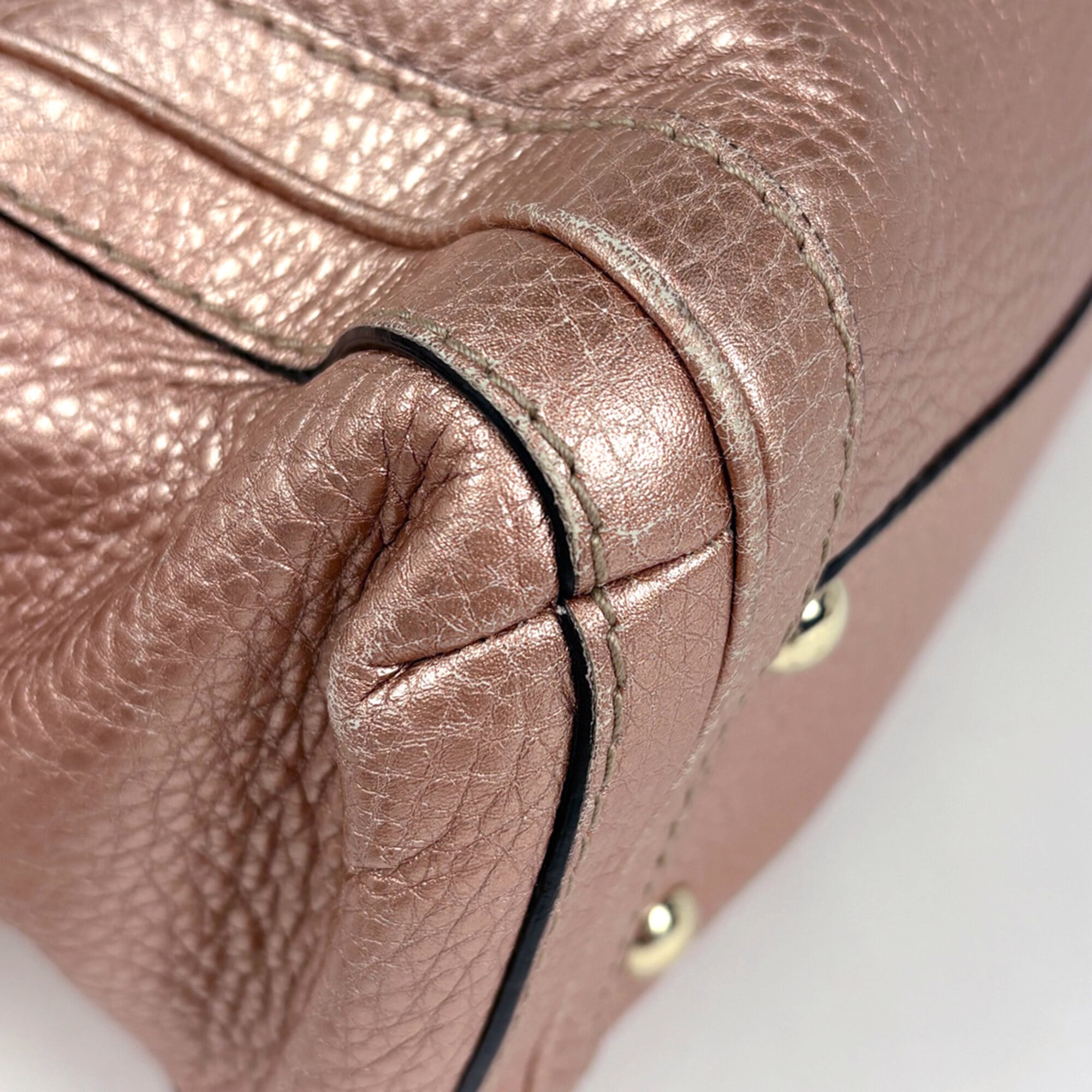 Gucci Bamboo Pink Leather Handbag (Pre-Owned)
