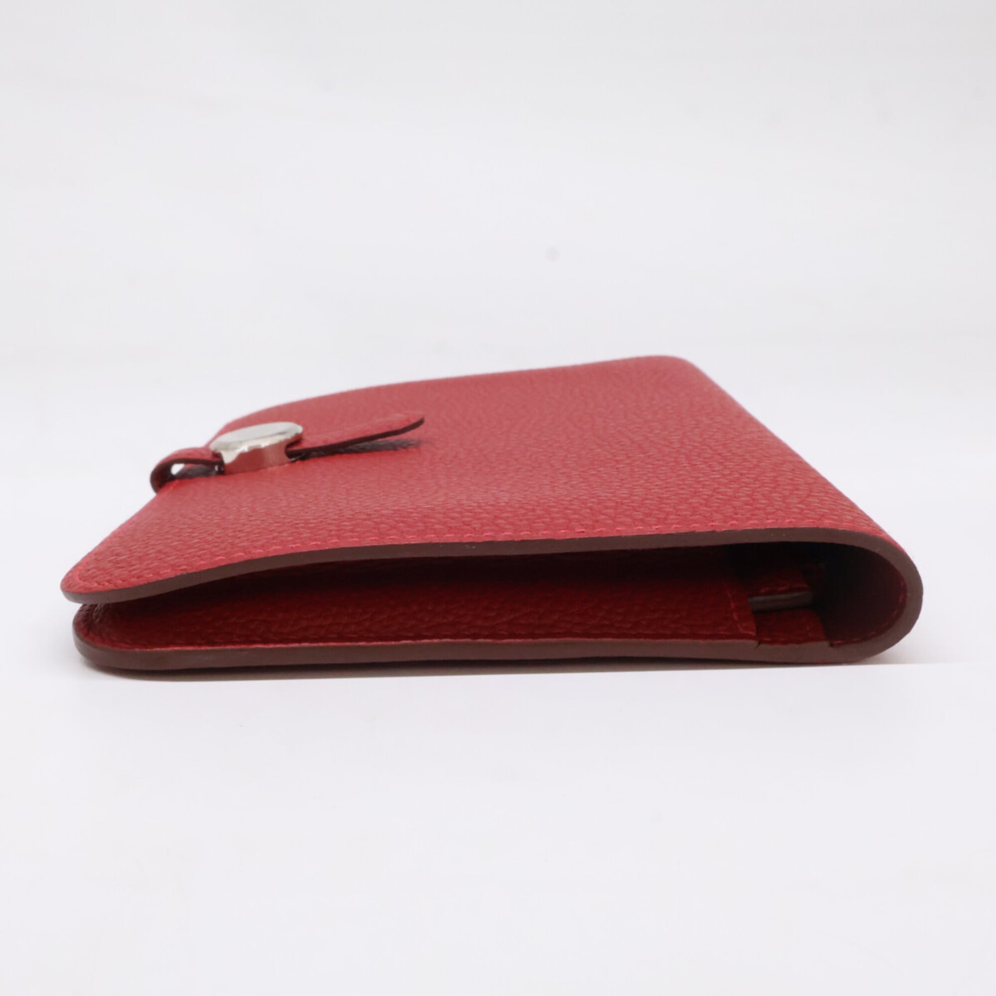 Hermes Vermilion Togo Leather Long Wallet (Bi-Fold) (Pre-Owned)