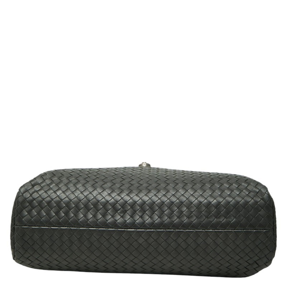 Bottega Veneta Intrecciato Gray Leather Briefcase (Pre-Owned)