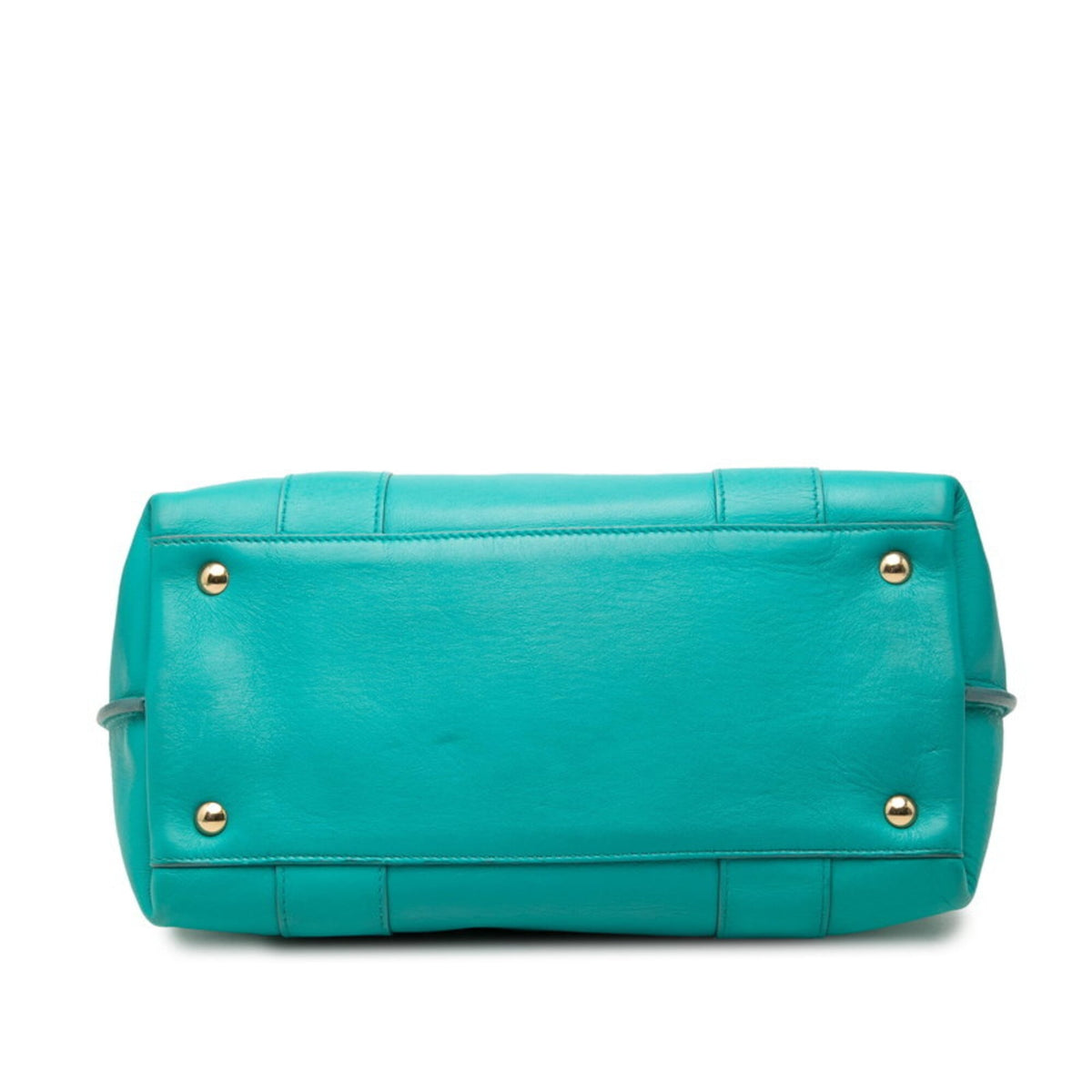 Salvatore Ferragamo Blue Leather Handbag Pouch Shoulder Bag (Pre-Owned)