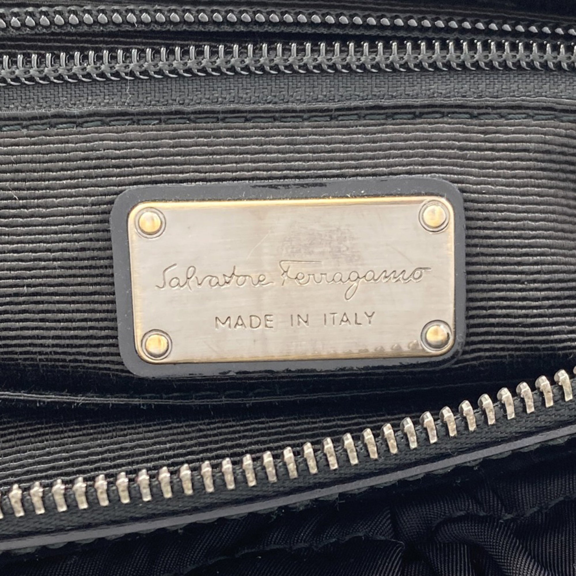 Salvatore Ferragamo Black Nylon Handbag (Pre-Owned)