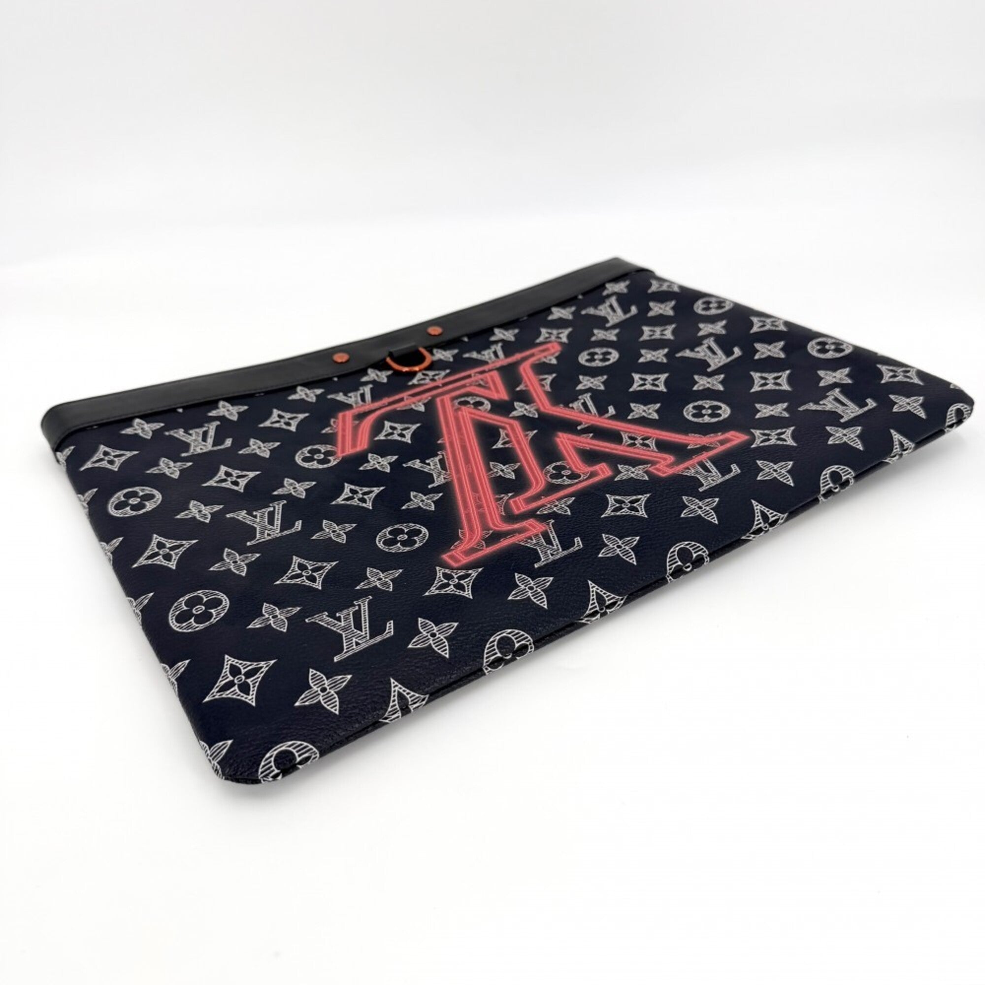 Louis Vuitton Navy Monogram Clutch Bag Pochette (Pre-Owned)