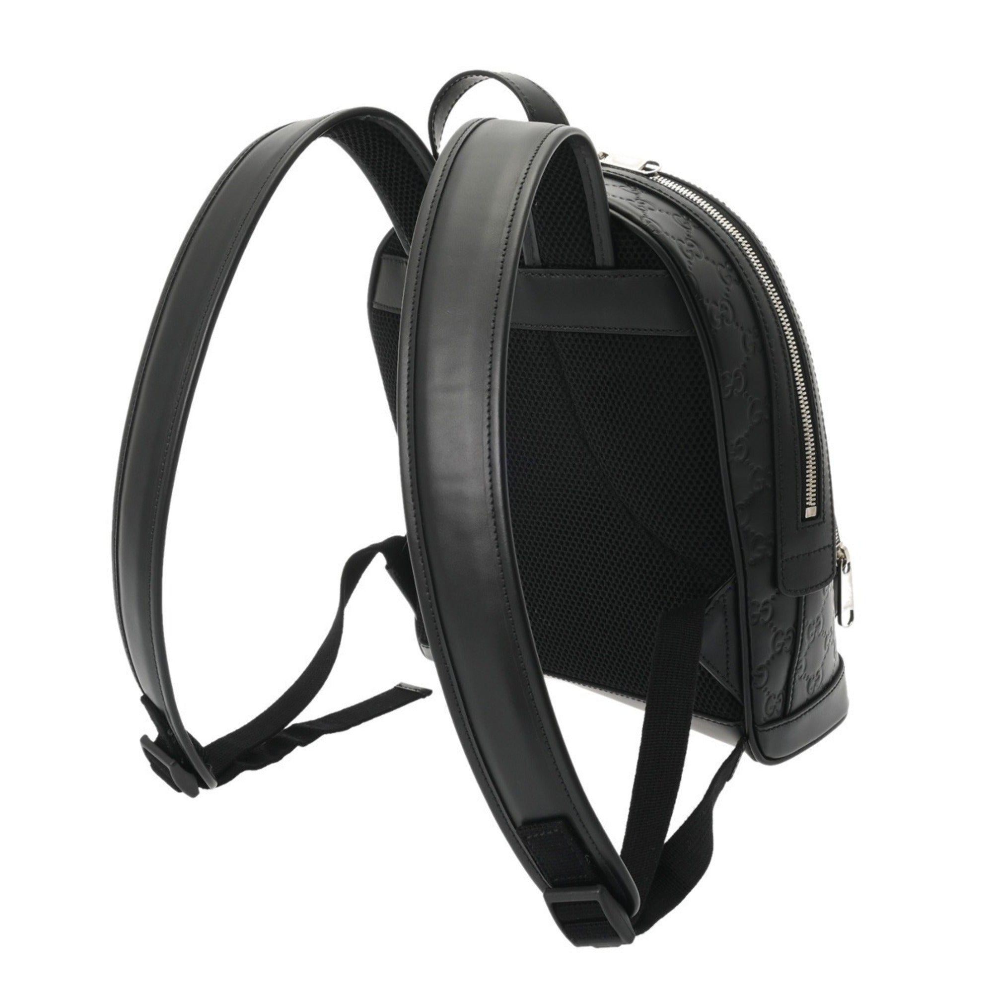 Gucci Black Leather Nylon Backpack (Pre-Owned)