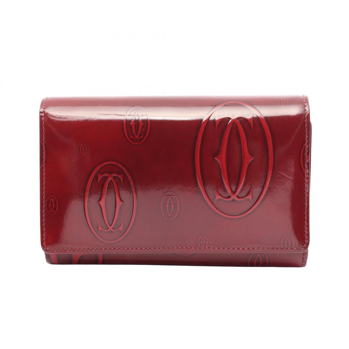 Cartier Bordeaux Patent Leather Wallet (Bi-Fold) (Pre-Owned)