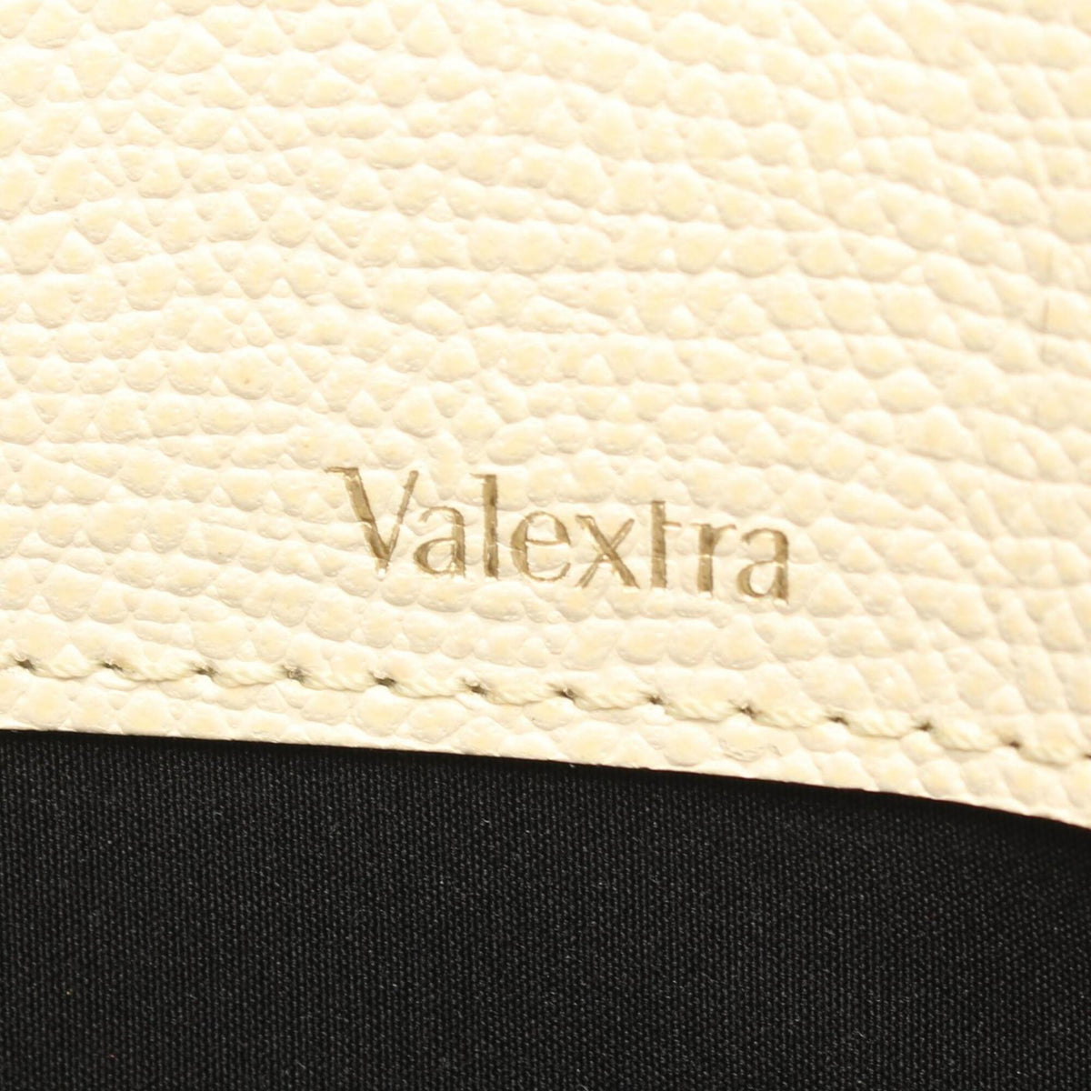 Valextra Black Ivory Leather Handbag Tote Bag (Pre-Owned)