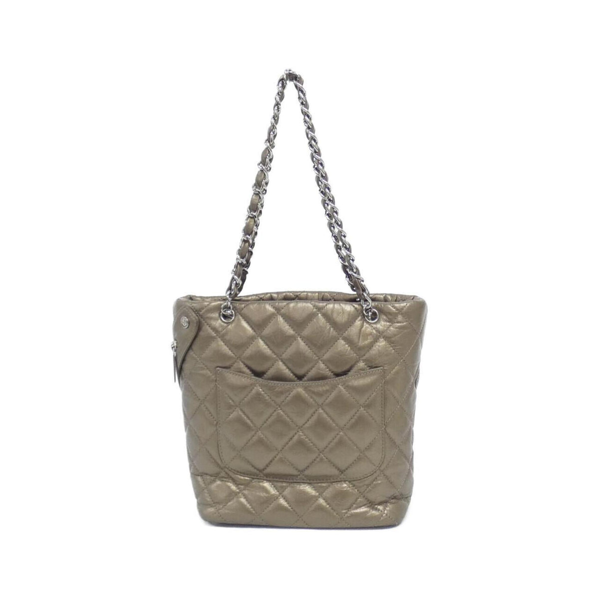 Chanel Bronze Leather Shoulder Bag (Pre-Owned)