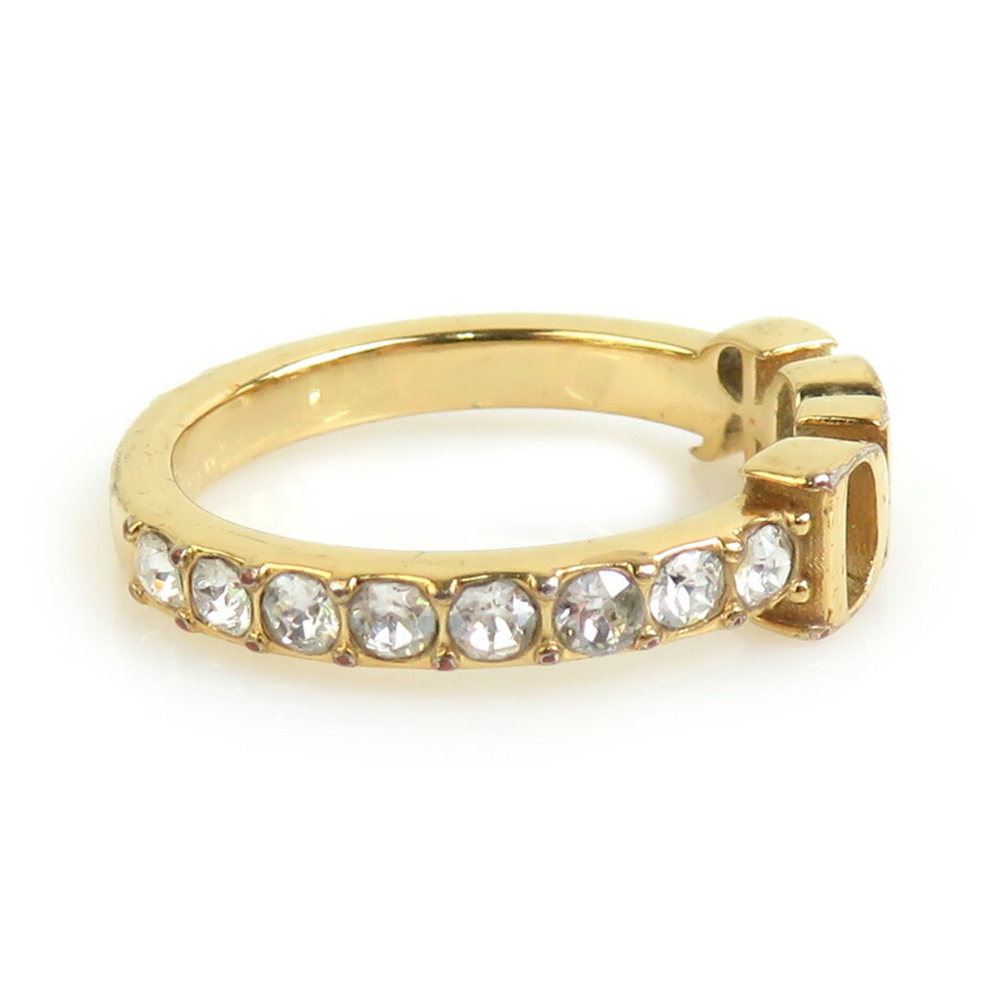 Christian Dior Gold Metal Band Ring (Pre-Owned)