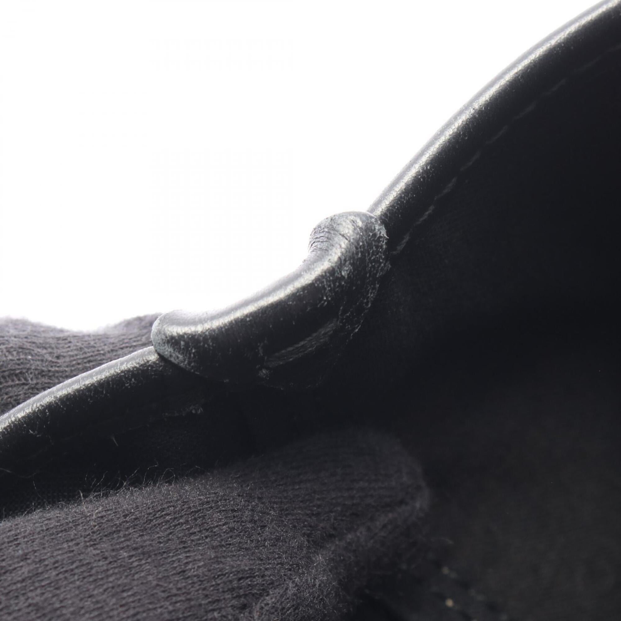Balenciaga Black White Canvas Leather Handbag Pouch Tote Bag (Pre-Owned)