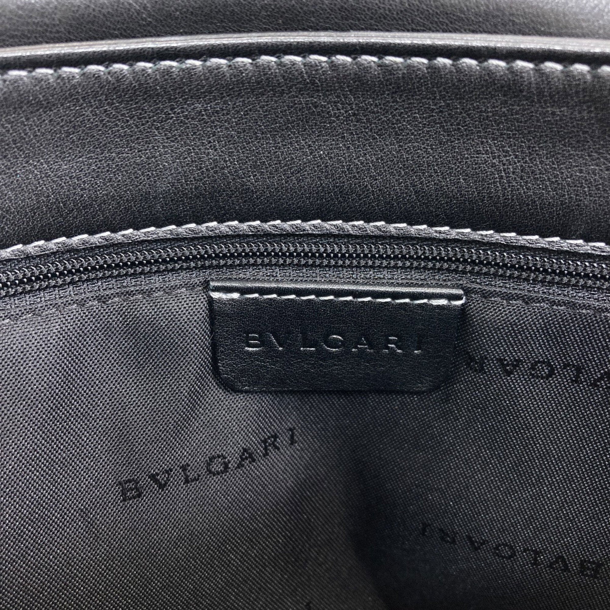 Bvlgari Black Leather Handbag (Pre-Owned)