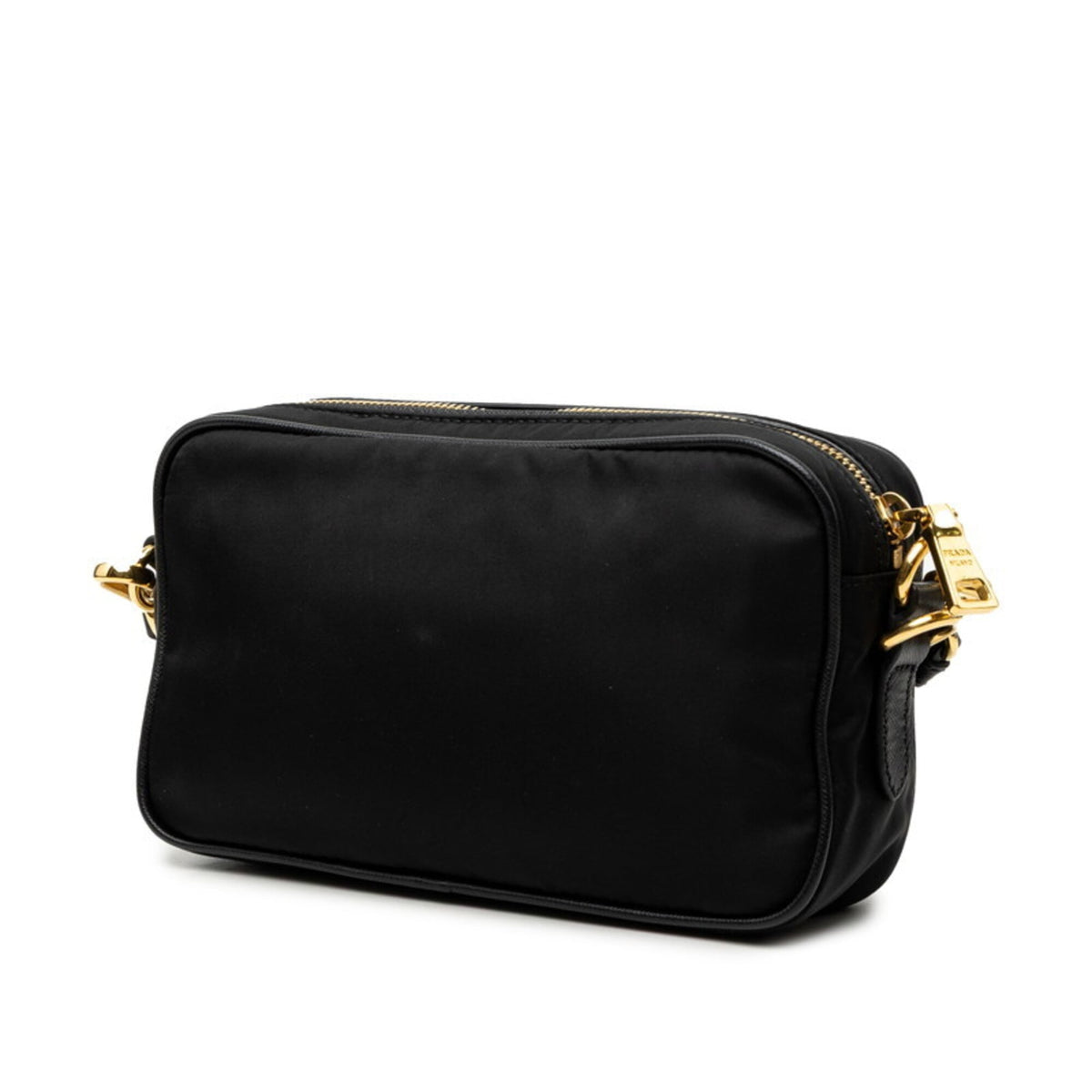 Prada Black Nylon Leather Shoulder Bag (Pre-Owned)