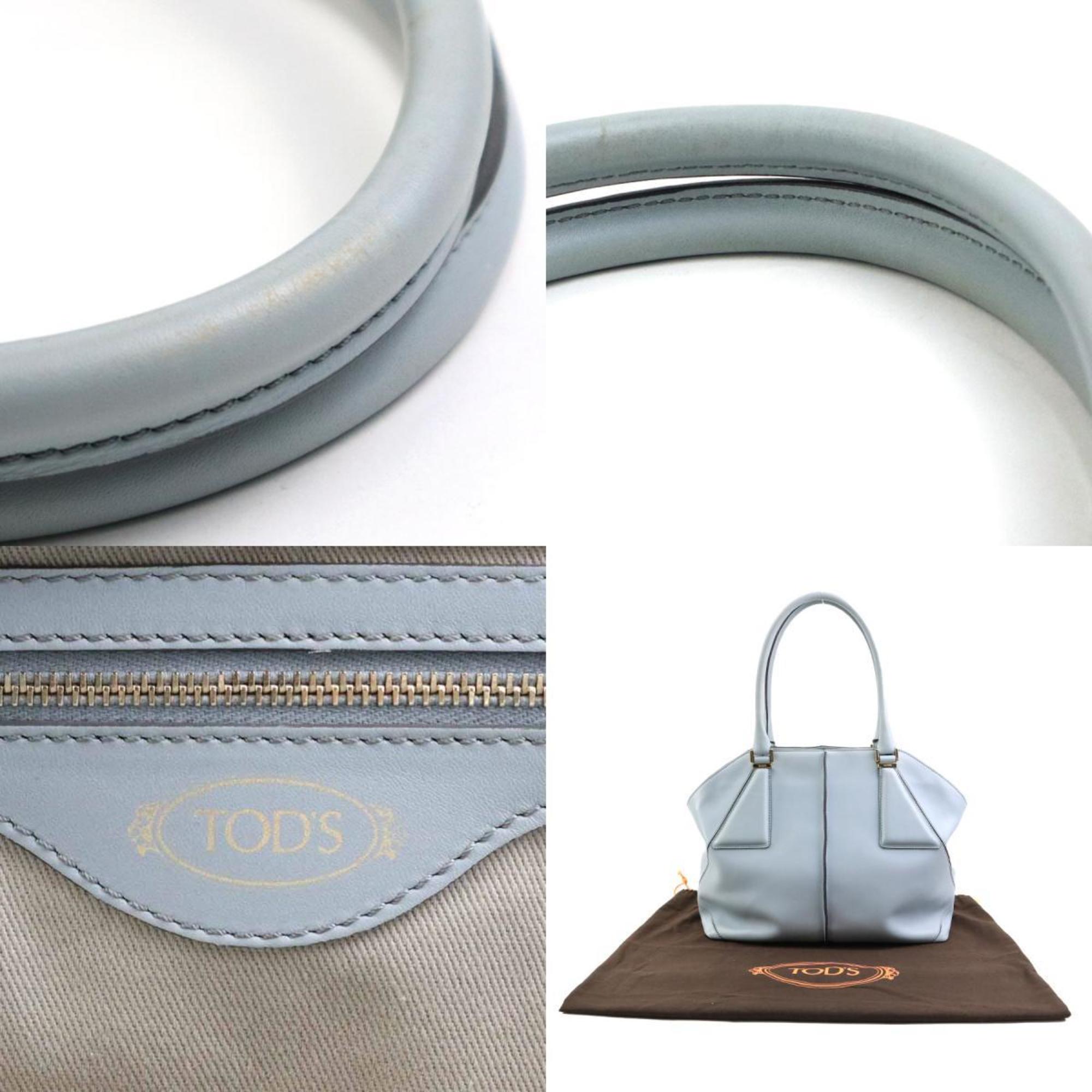 Tod's Light Blue Leather Handbag (Pre-Owned)