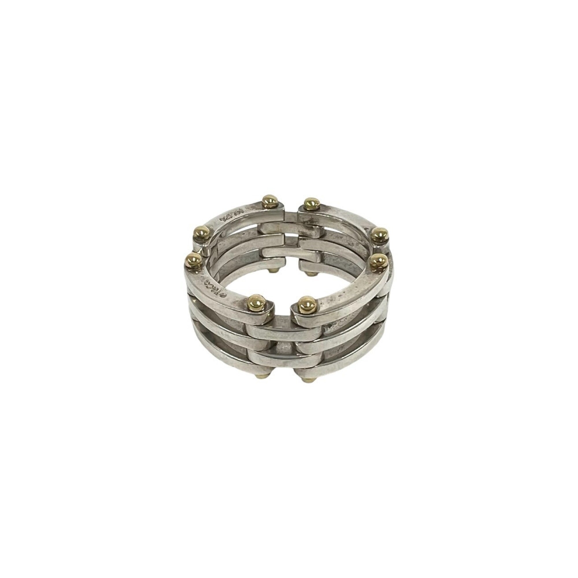 Tiffany Silver Yellow Gold (18K) Silver 925 Band Ring (Pre-Owned)