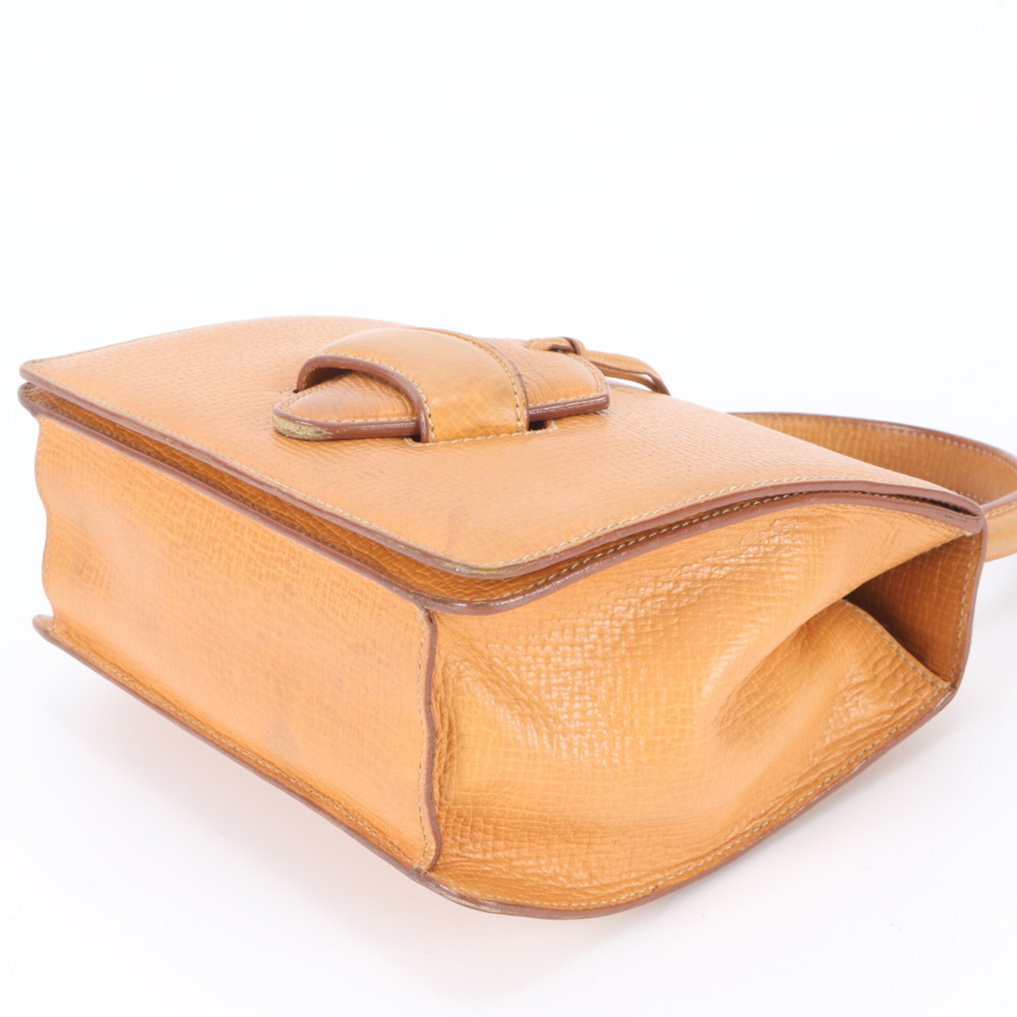 Loewe Barcelona Orange Leather Handbag Tote Bag (Pre-Owned)