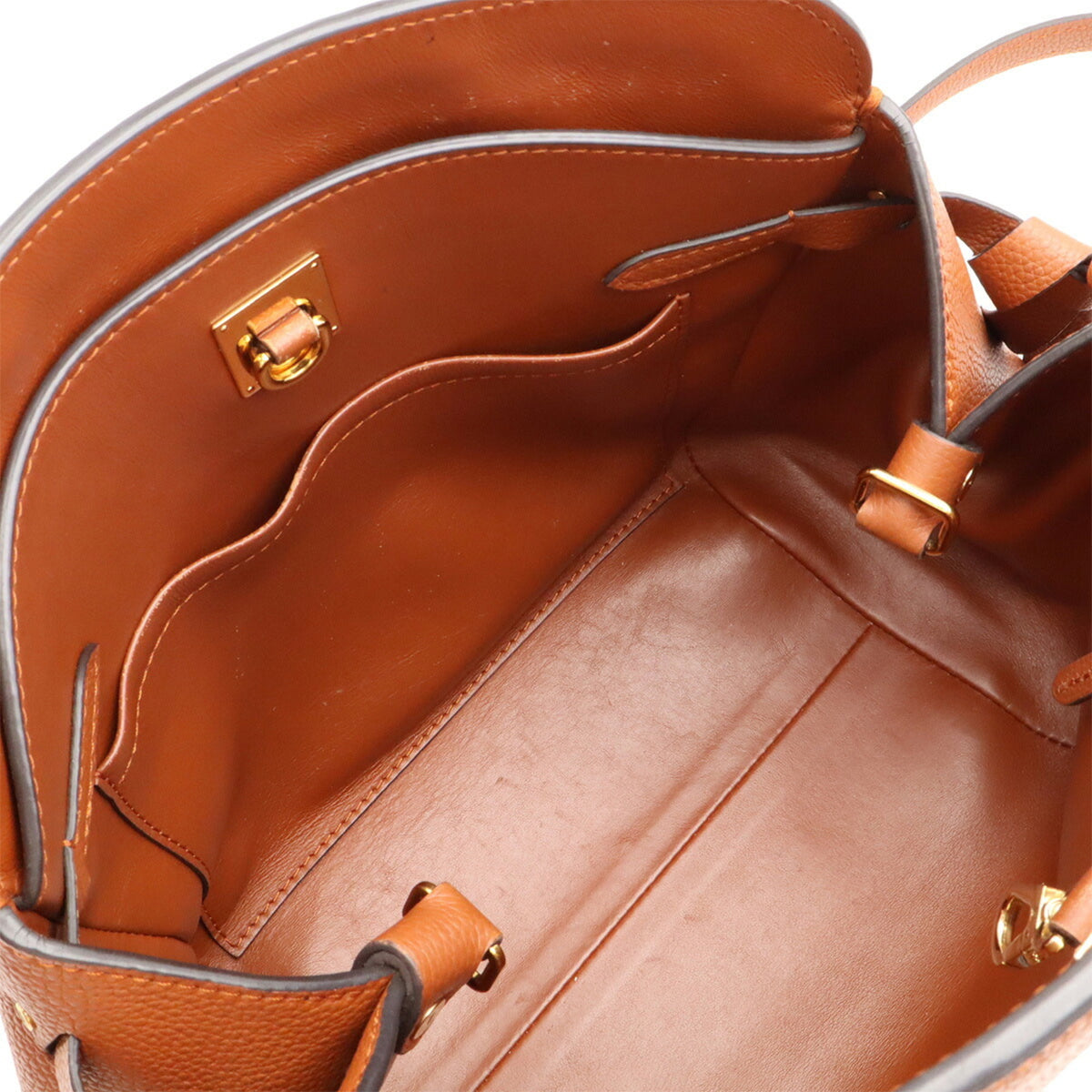 Louis Vuitton Brown Gold Brown Leather Handbag Shoulder Bag (Pre-Owned)