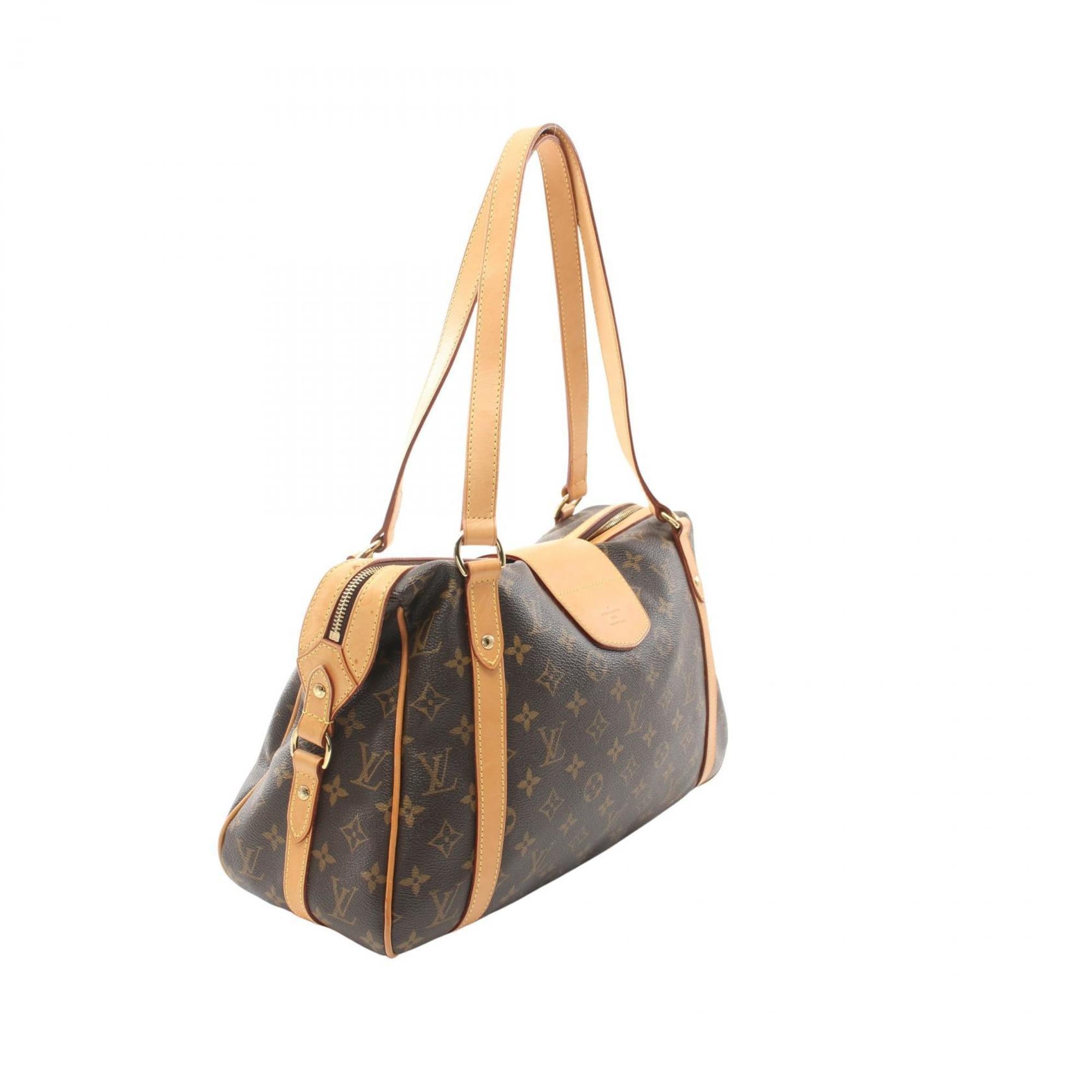 Louis Vuitton Brown Pvc Coated Canvas Leather Shoulder Bag (Pre-Owned)