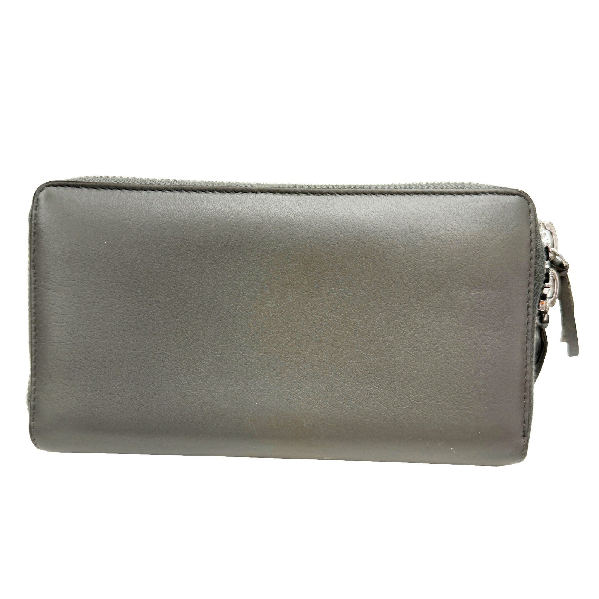 Balenciaga Gray Leather Long Wallet (Bi-Fold) (Pre-Owned)