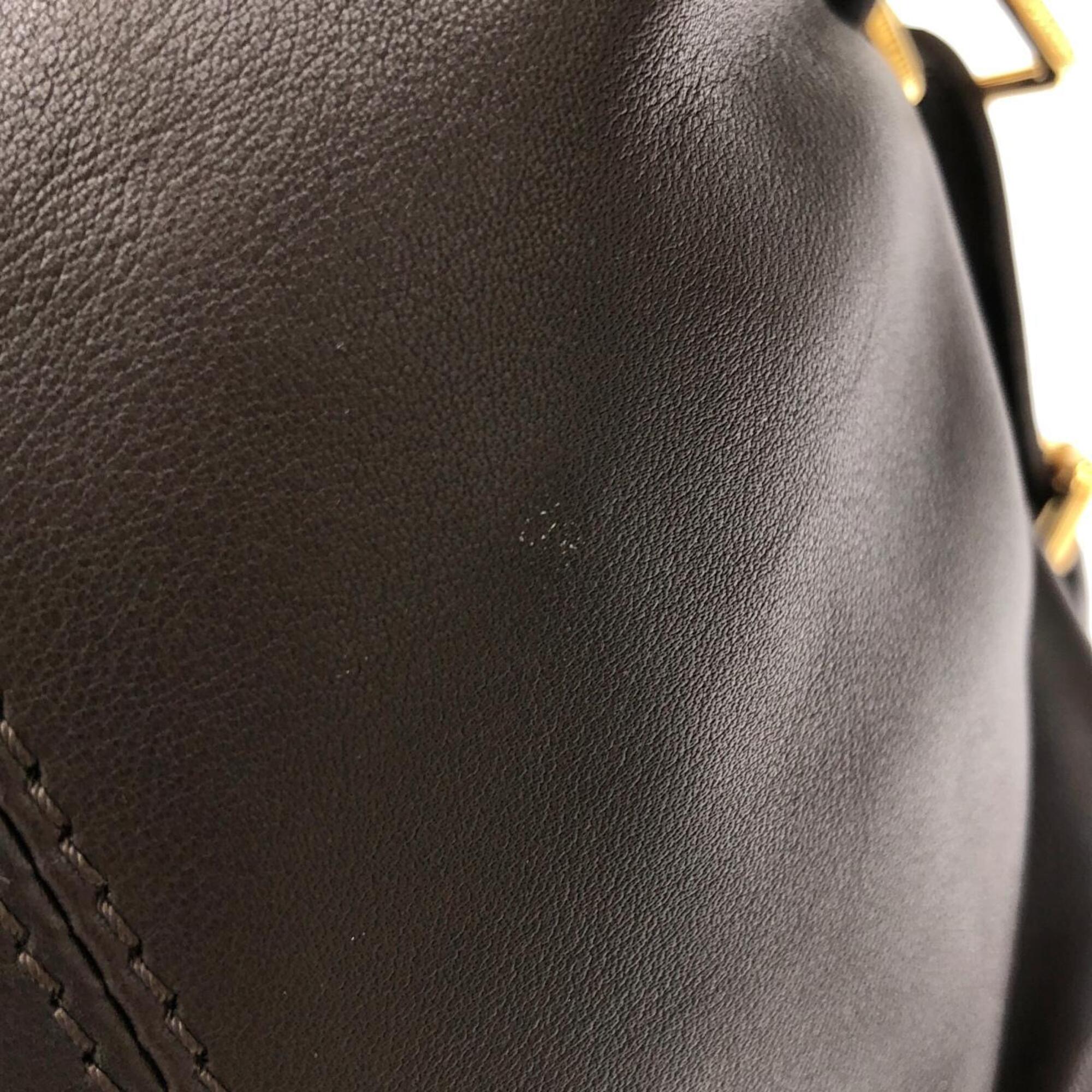Louis Vuitton Brown Leather Handbag (Pre-Owned)