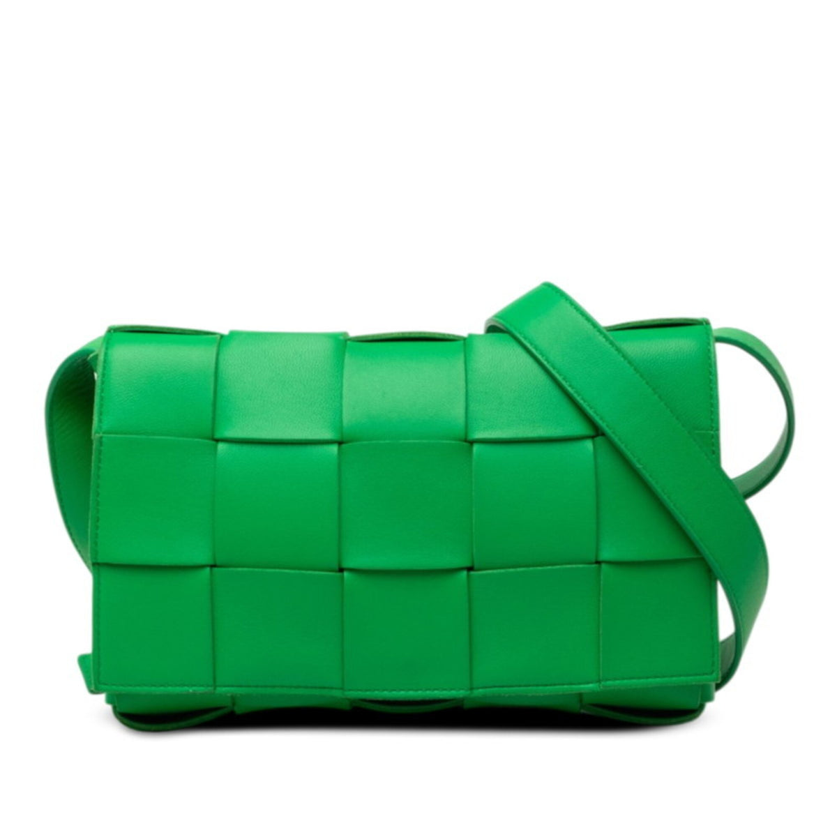 Bottega Veneta Green Leather Shoulder Bag (Pre-Owned)