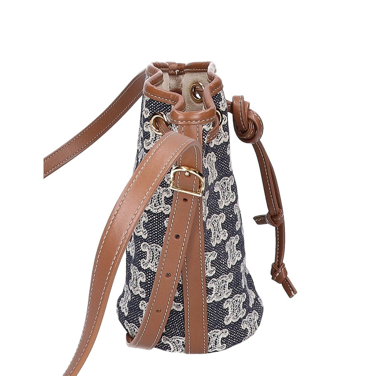 Celine Navy Canvas Shoulder Bag (Pre-Owned)