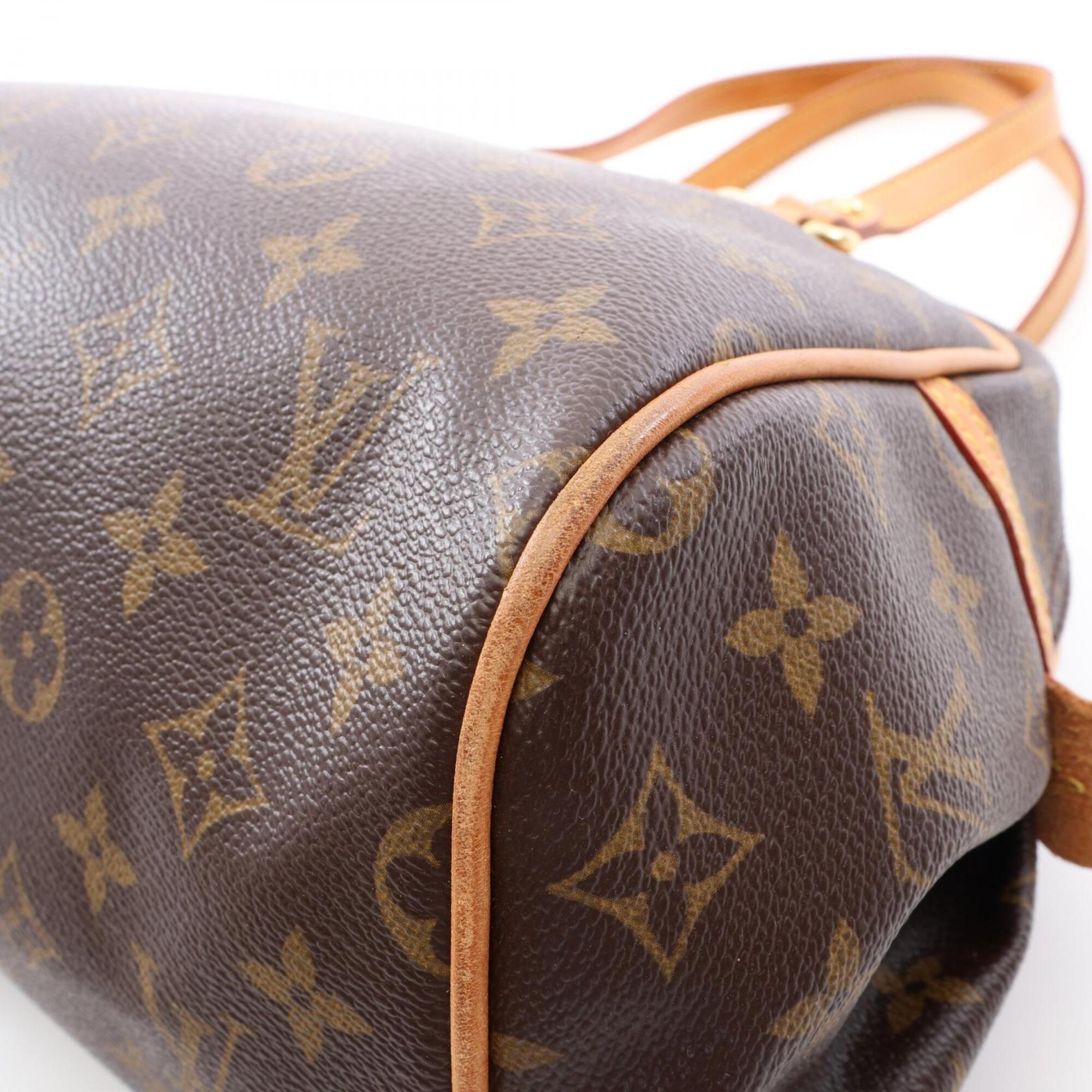 Louis Vuitton Brown Coated Canvas Leather Handbag Shoulder Bag (Pre-Owned)