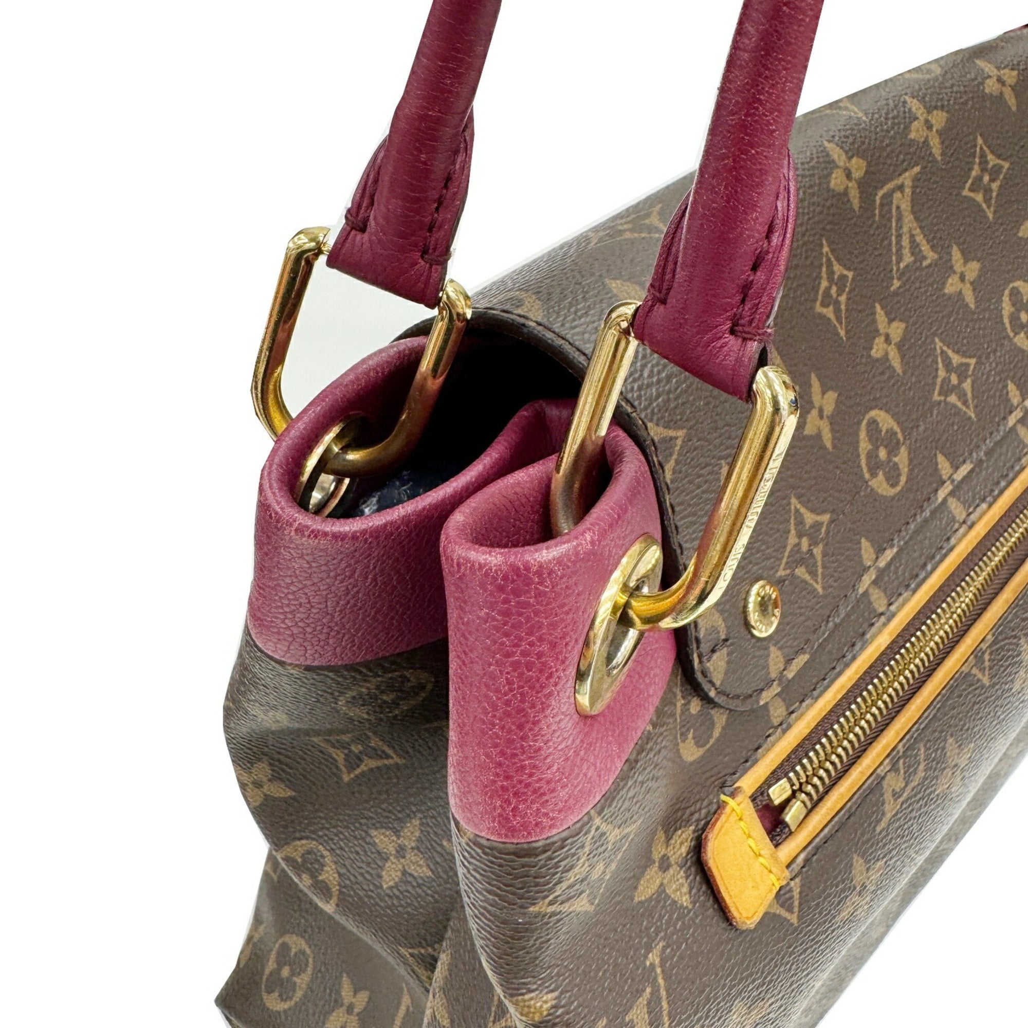 Louis Vuitton Bordeaux Brown Monogram Leather Handbag Tote Bag (Pre-Owned)