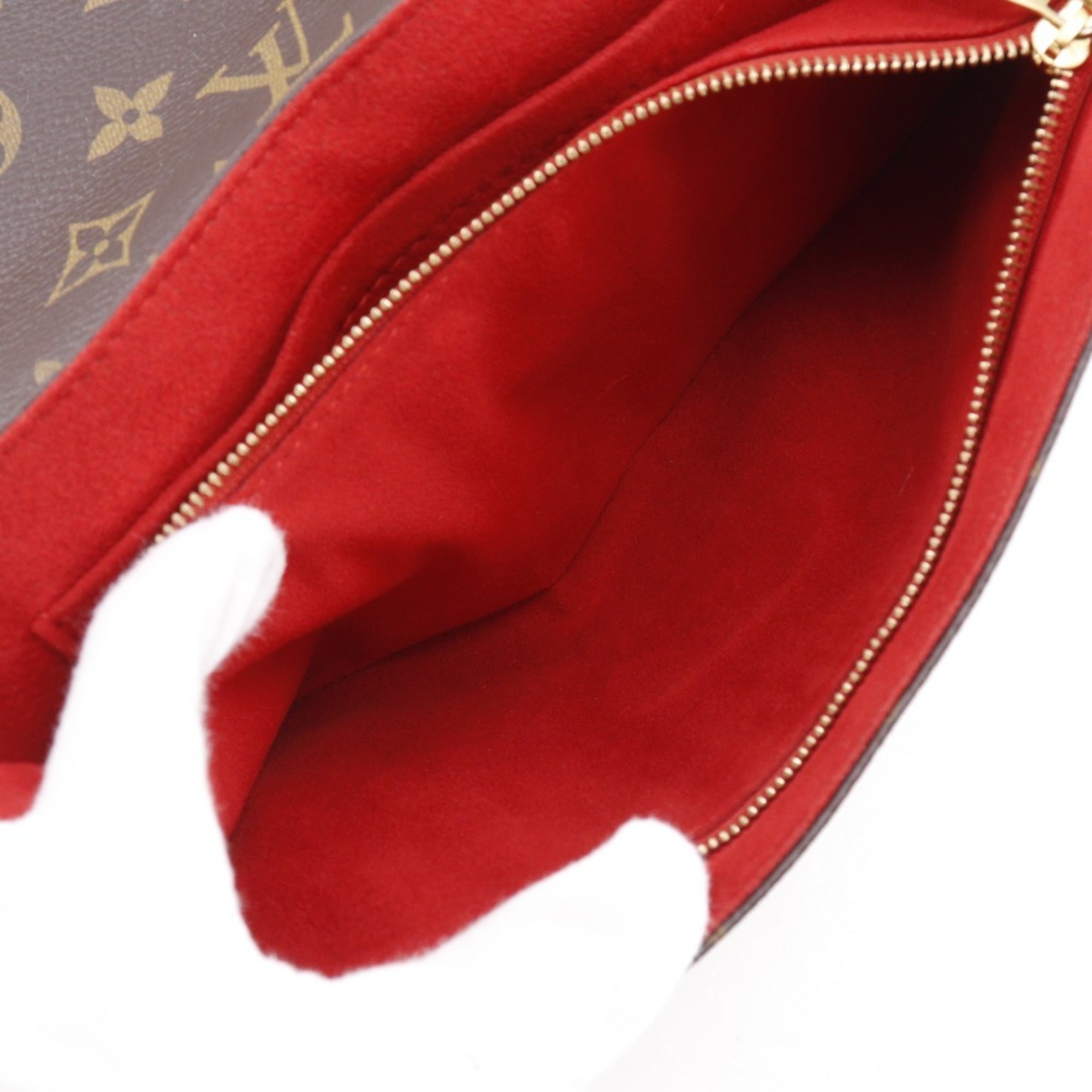 Louis Vuitton Monogram Brown Cerise Red Color Monogram Shoulder Bag (Pre-Owned)