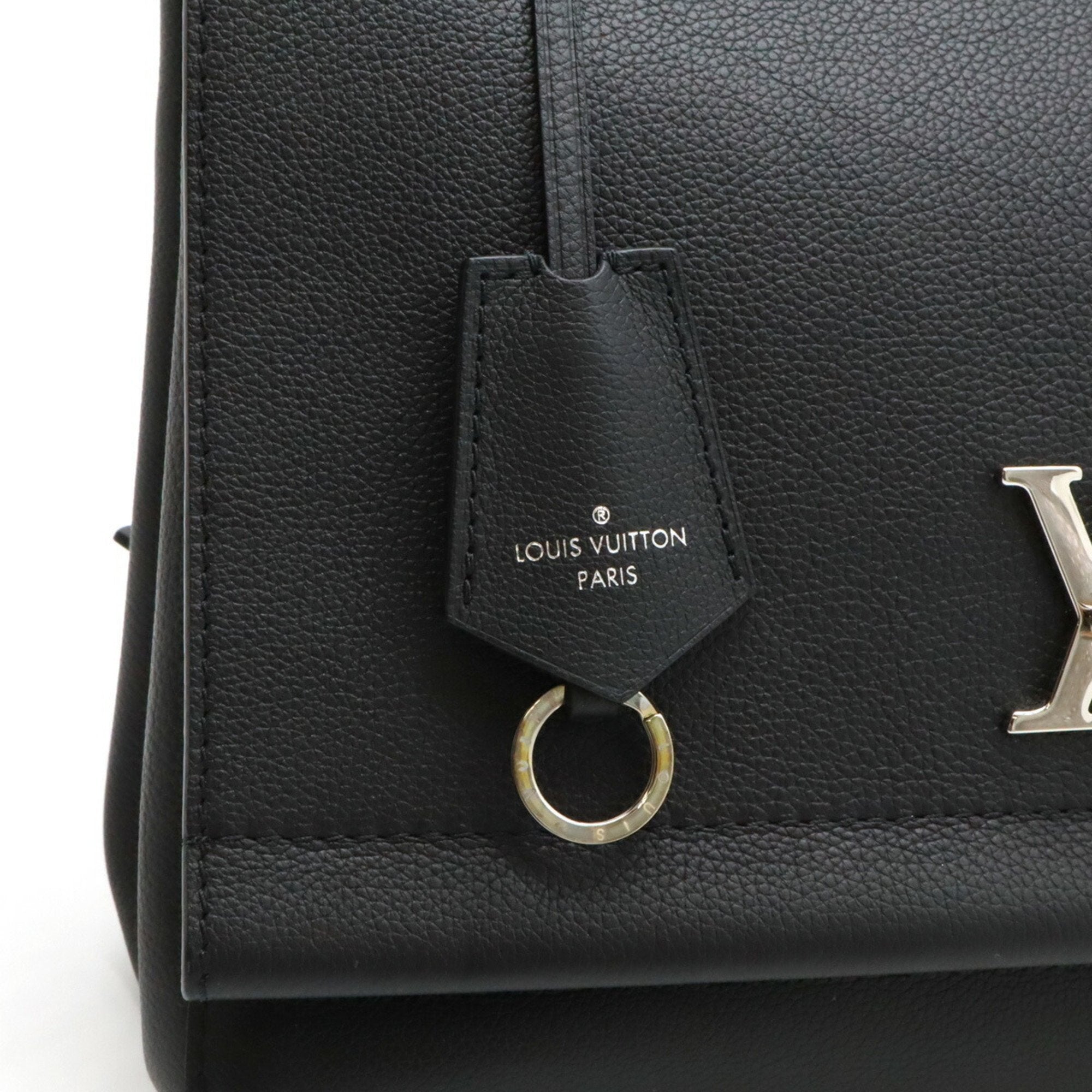 Louis Vuitton Black Noir Leather Handbag Shoulder Bag (Pre-Owned)