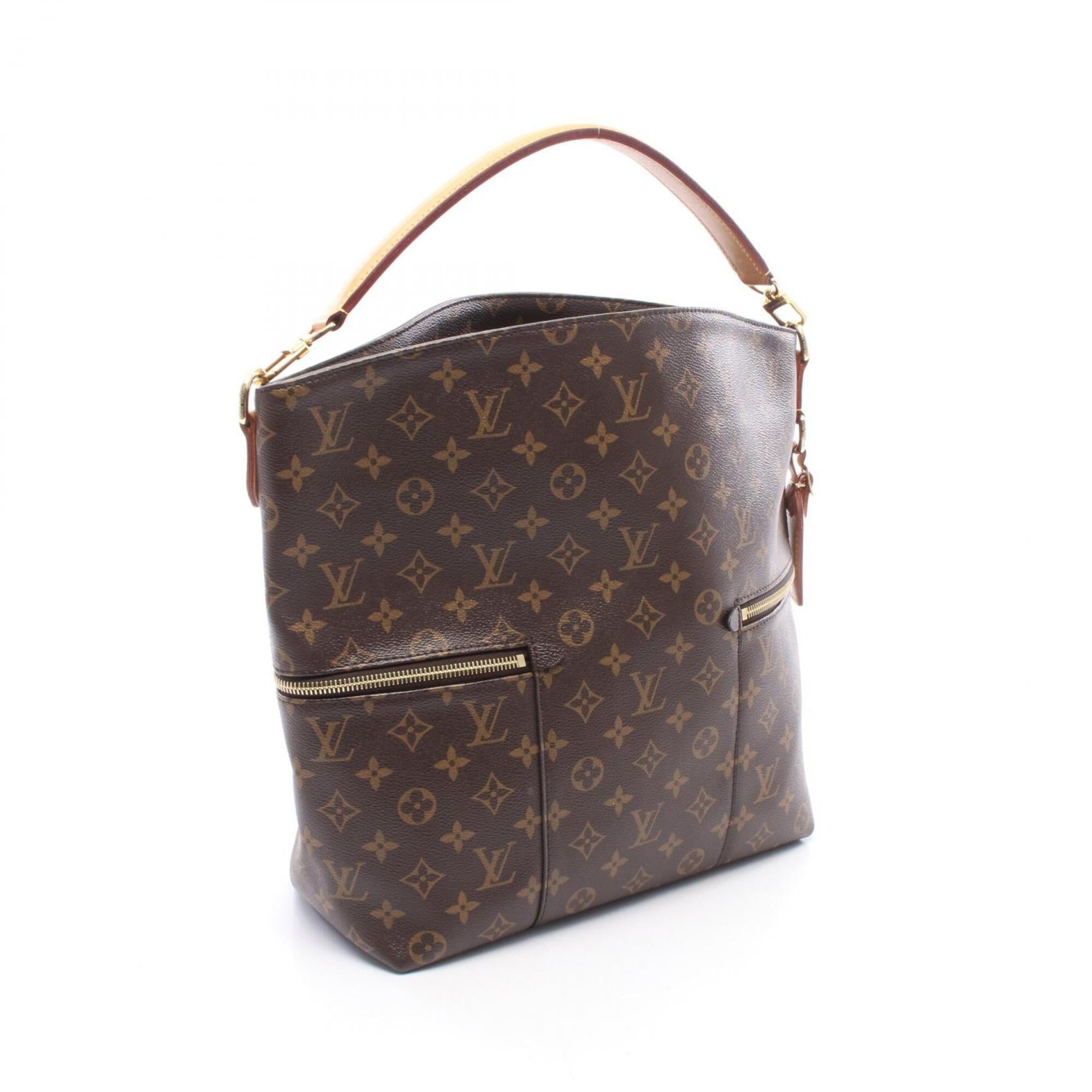 Louis Vuitton Brown Monogram Leather Handbag Shoulder Bag (Pre-Owned)