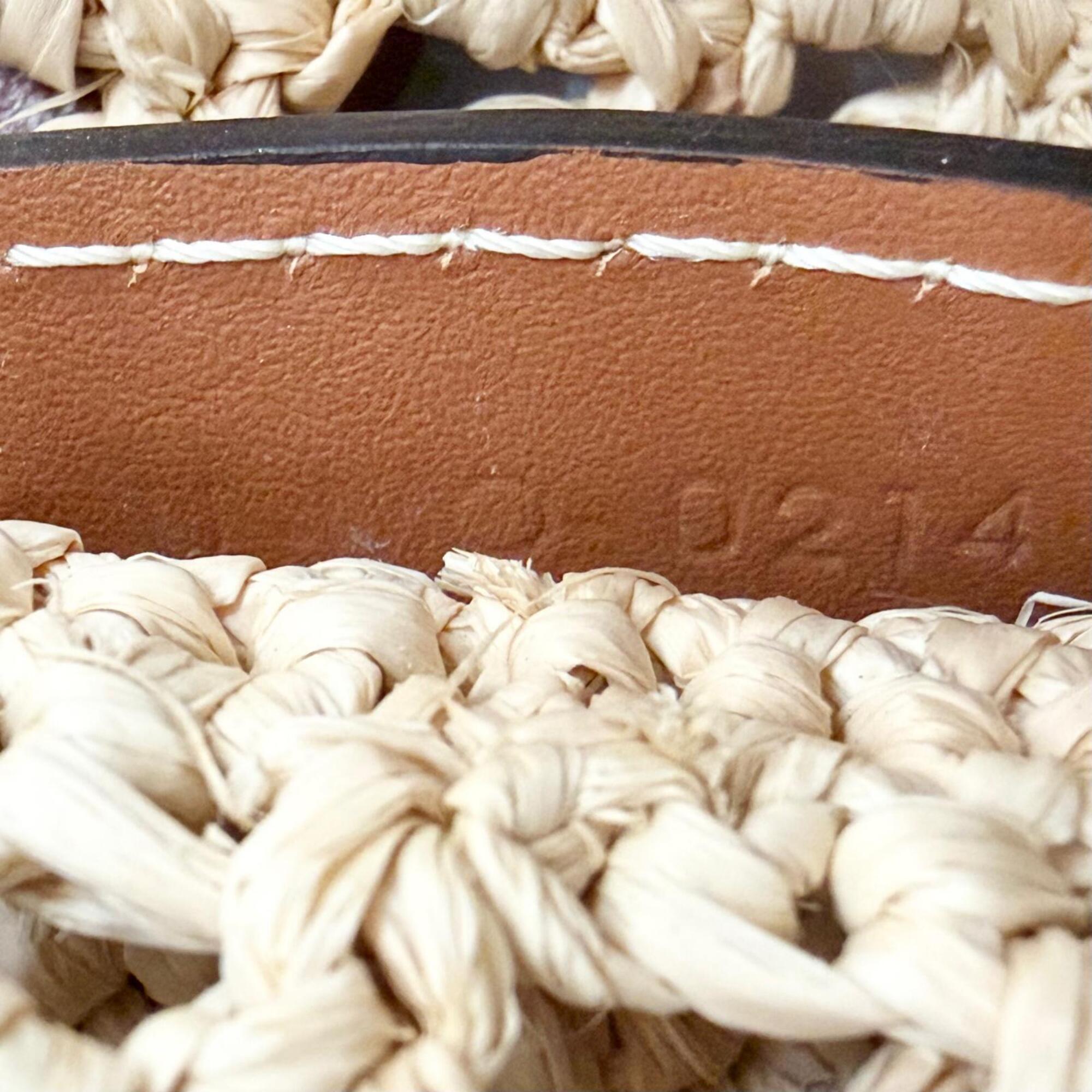 Celine Brown Raffia Leather Shoulder Bag (Pre-Owned)