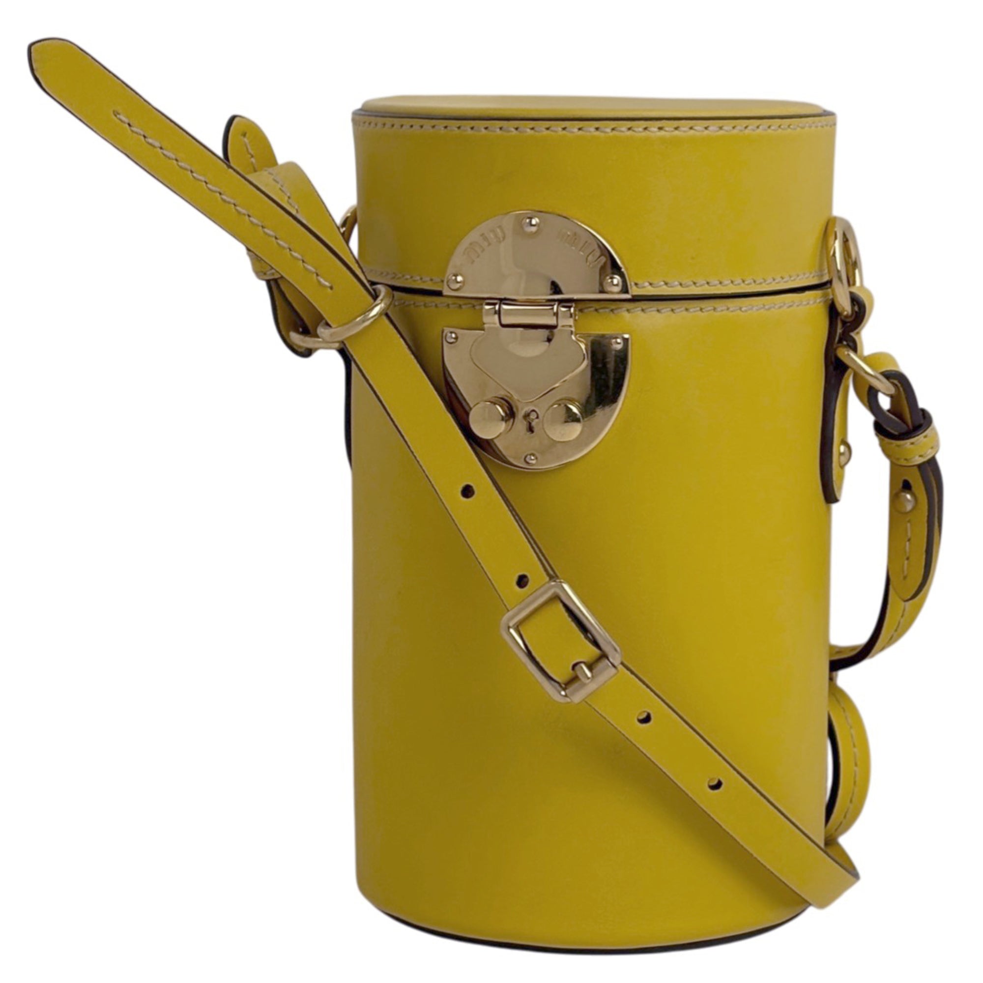 Miu Miu Yellow Leather Shoulder Bag (Pre-Owned)
