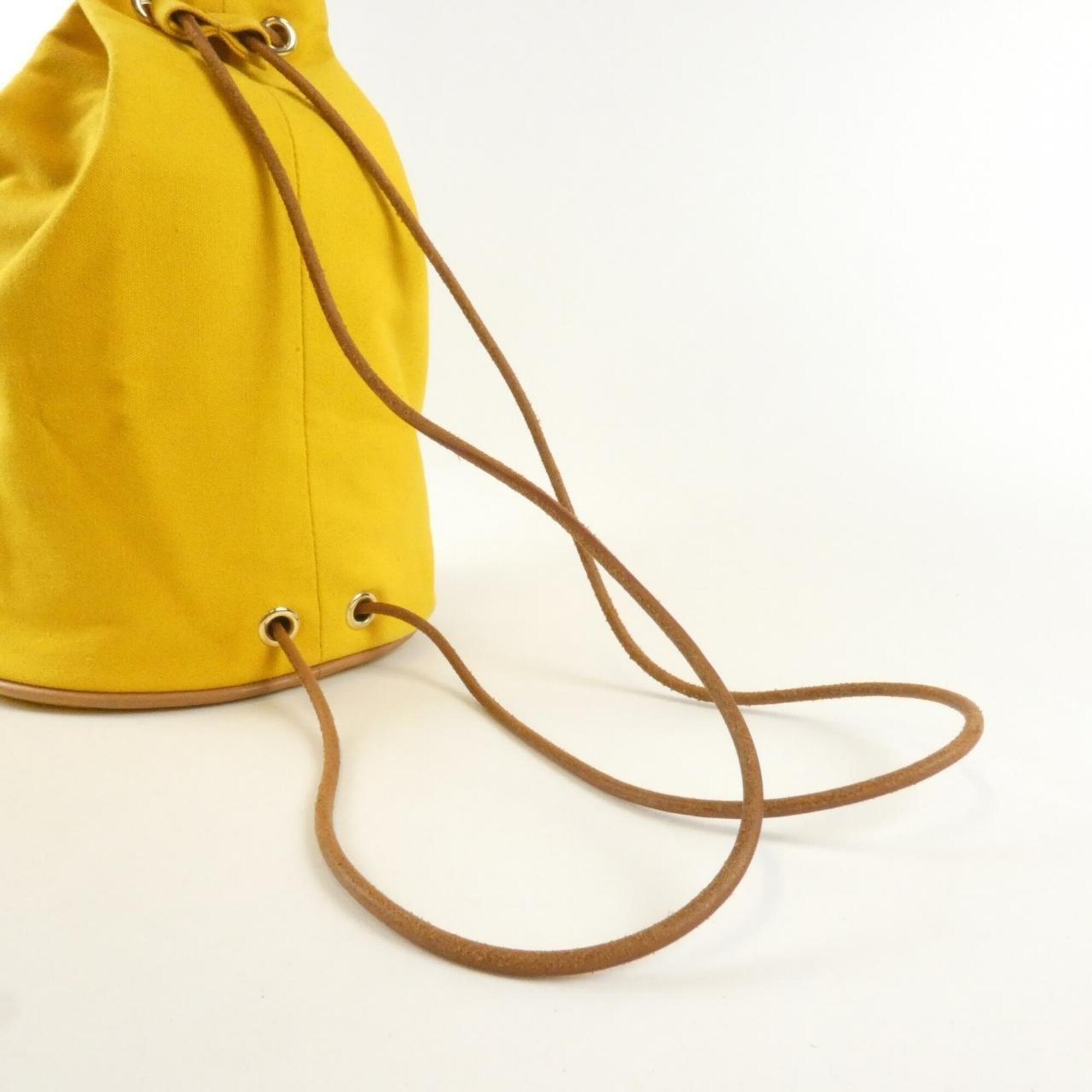 Hermes Jaune Canvas Shoulder Bag (Pre-Owned)
