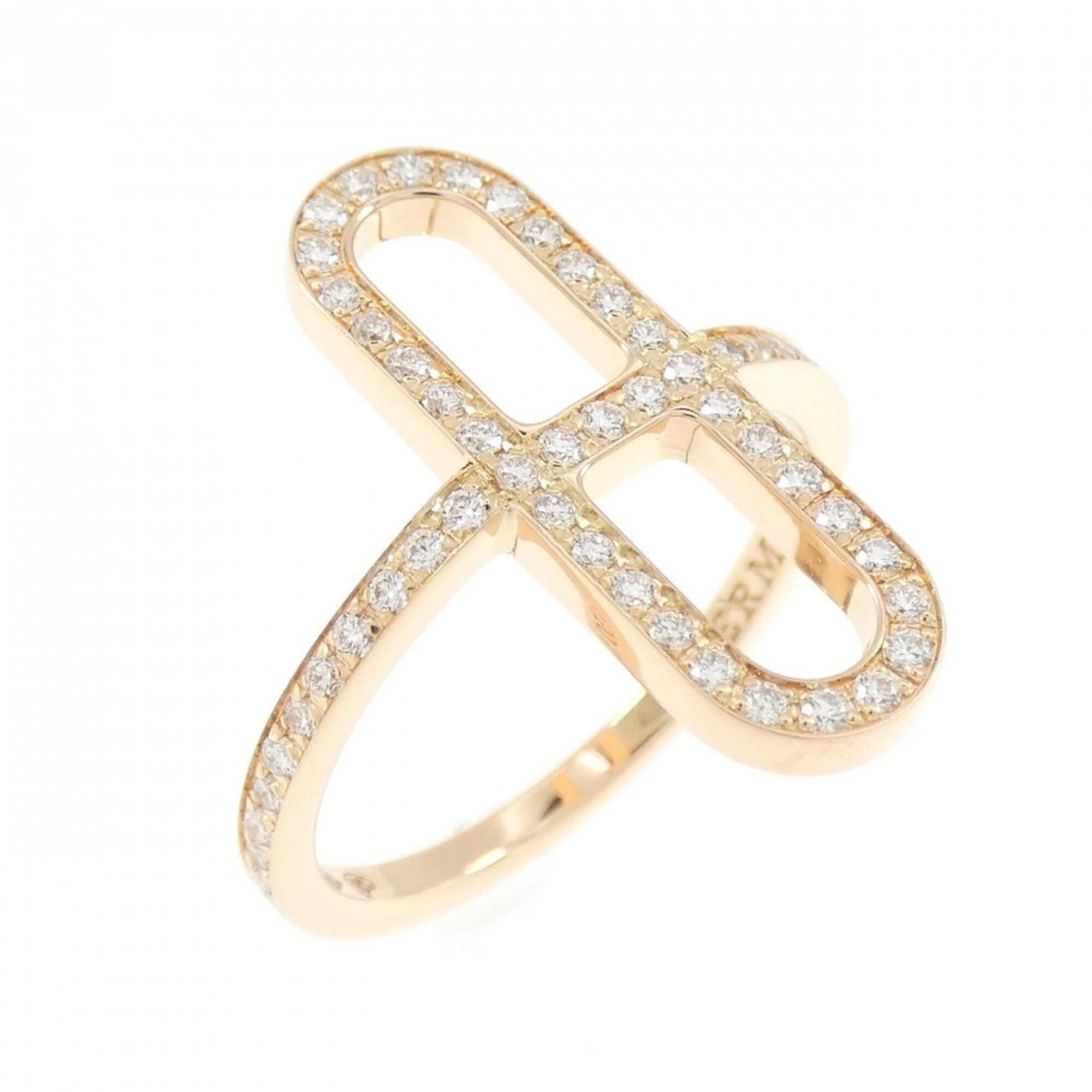 Hermes Pink Gold (18K) Band Ring (Pre-Owned)