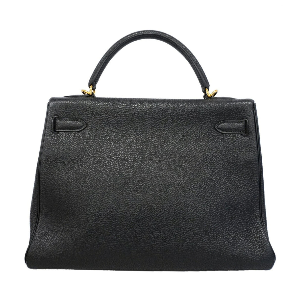 Hermes Black Taurillon Clemence Leather Handbag (Pre-Owned)