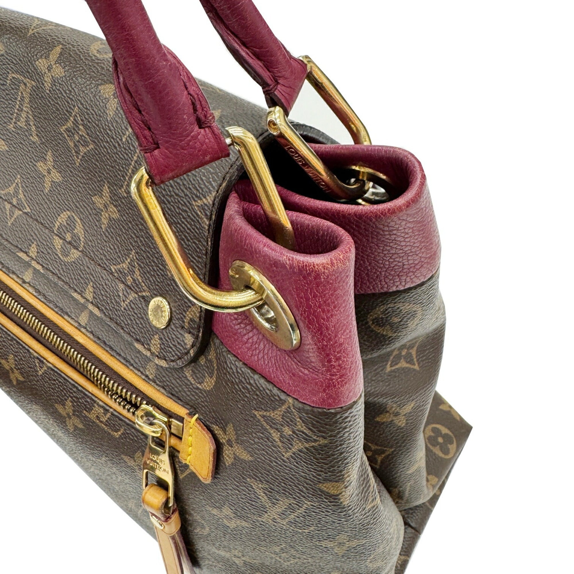 Louis Vuitton Bordeaux Brown Monogram Leather Handbag Tote Bag (Pre-Owned)