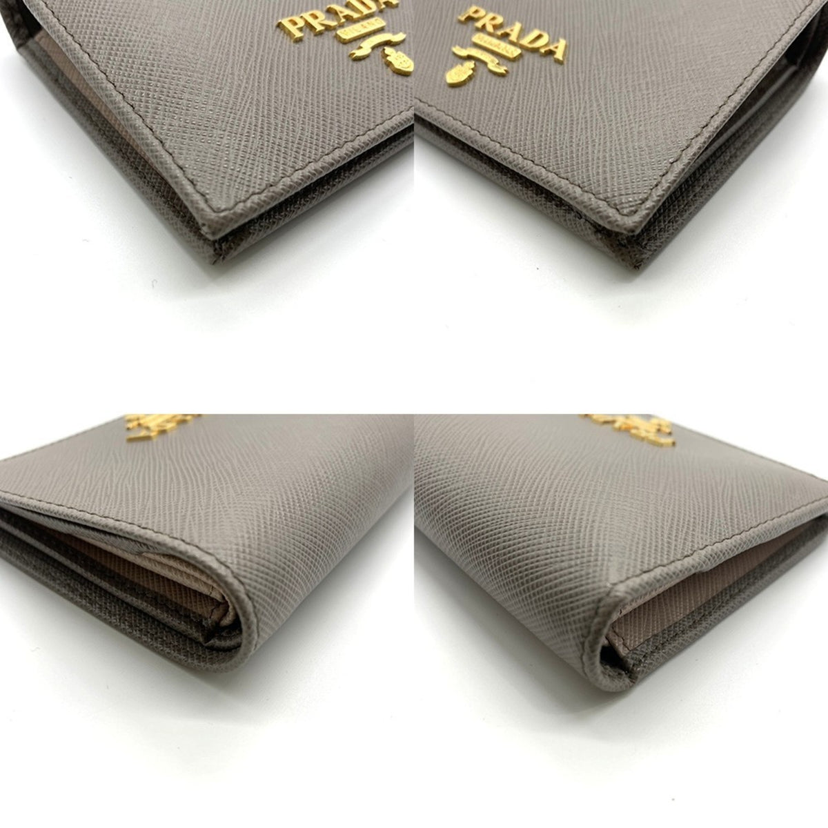 Prada Grayish Saffiano Wallet (Bi-Fold) (Pre-Owned)