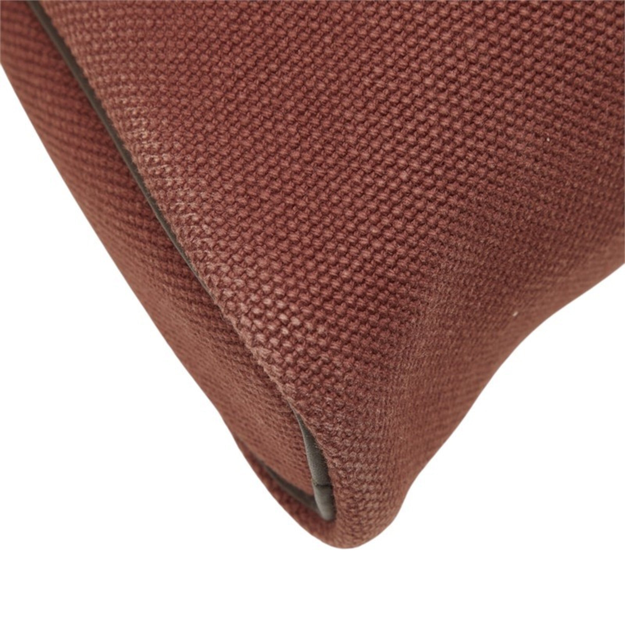Hermes Brown Red Color Wine Toile H Leather Handbag Tote Bag (Pre-Owned)