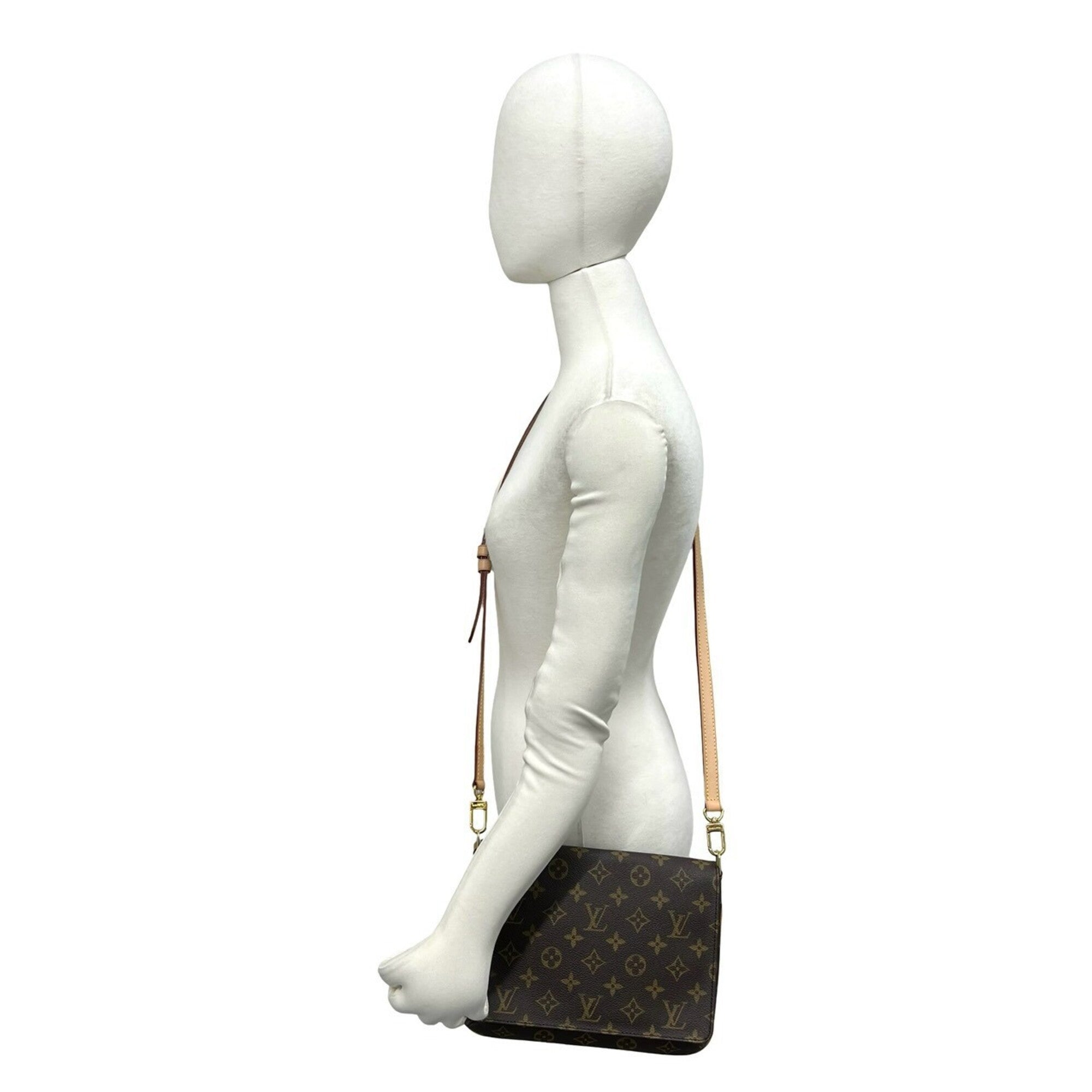Louis Vuitton Brown Leather Pvc Shoulder Bag (Pre-Owned)