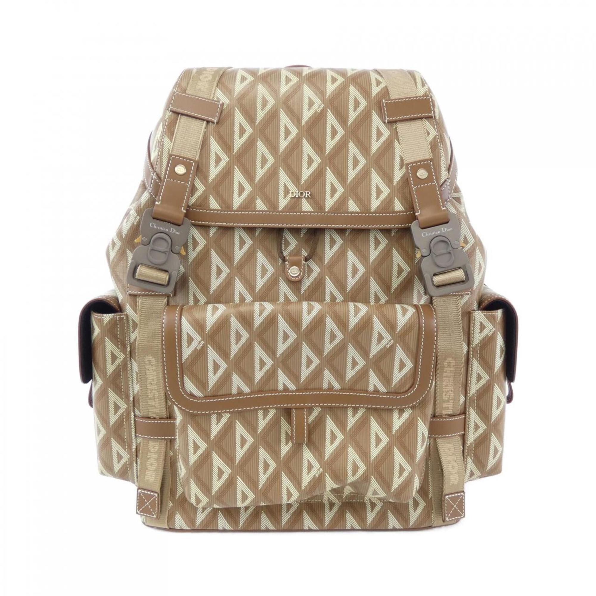 Christian Dior Beige Brown Backpack (Pre-Owned)