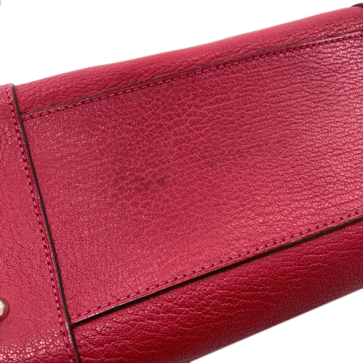 Loewe Red Color Leather Handbag (Pre-Owned)