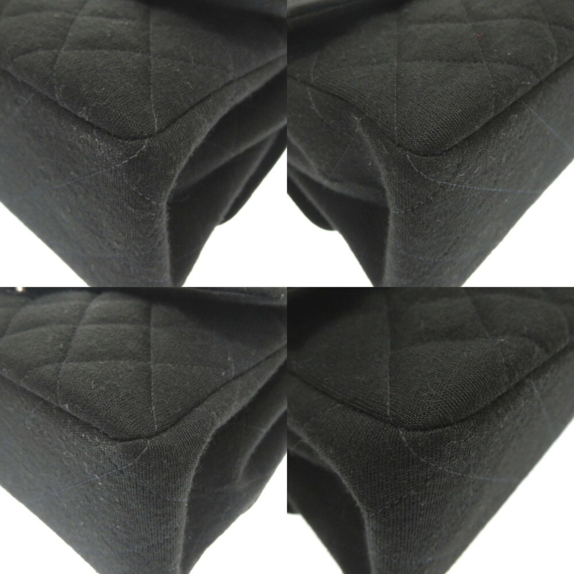Chanel Matelasse Black Jersey Handbag (Pre-Owned)