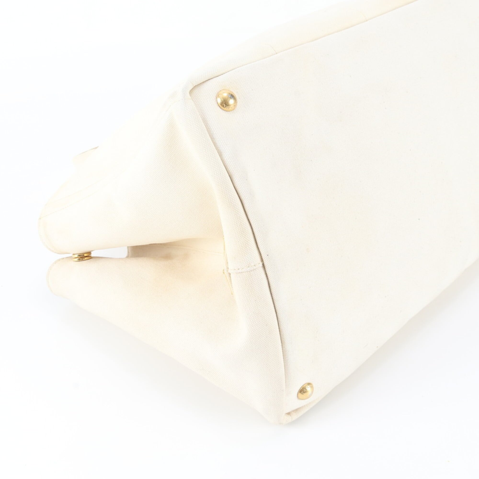 Prada Canapa Ivory Canapa Handbag Tote Bag (Pre-Owned)