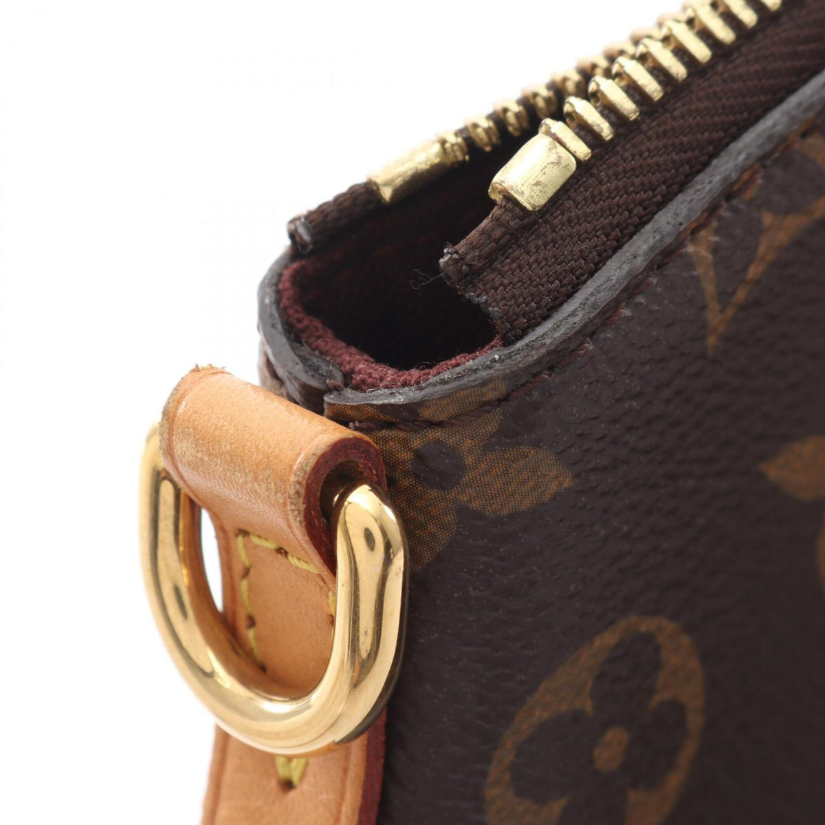 Louis Vuitton Monogram Brown Coated Canvas Leather Handbag (Pre-Owned)